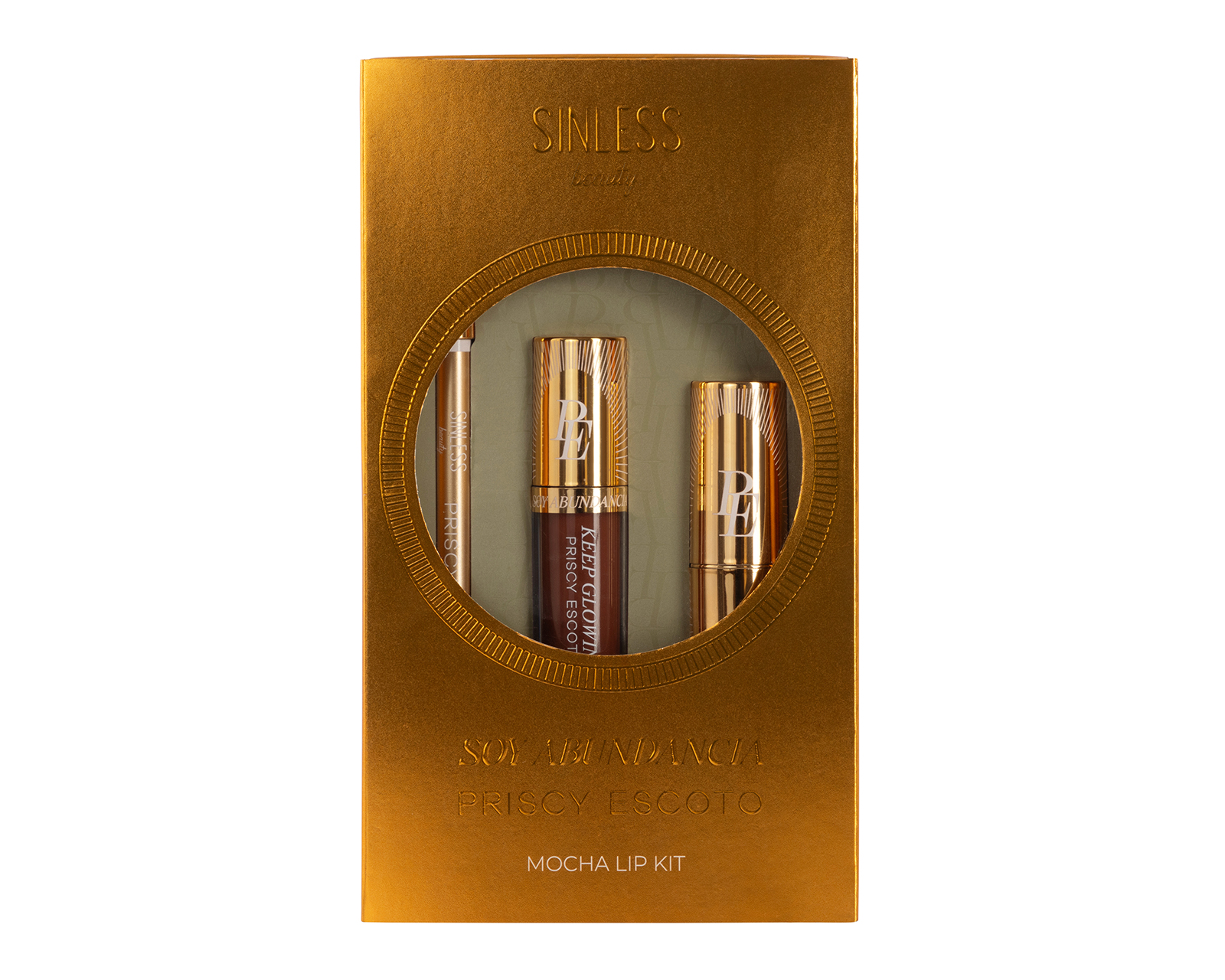 Foto 3 pulgar | Foto 2 | Kit de Maquillaje para Labios Sinless Beauty Priscy Escoto 3 Piezas