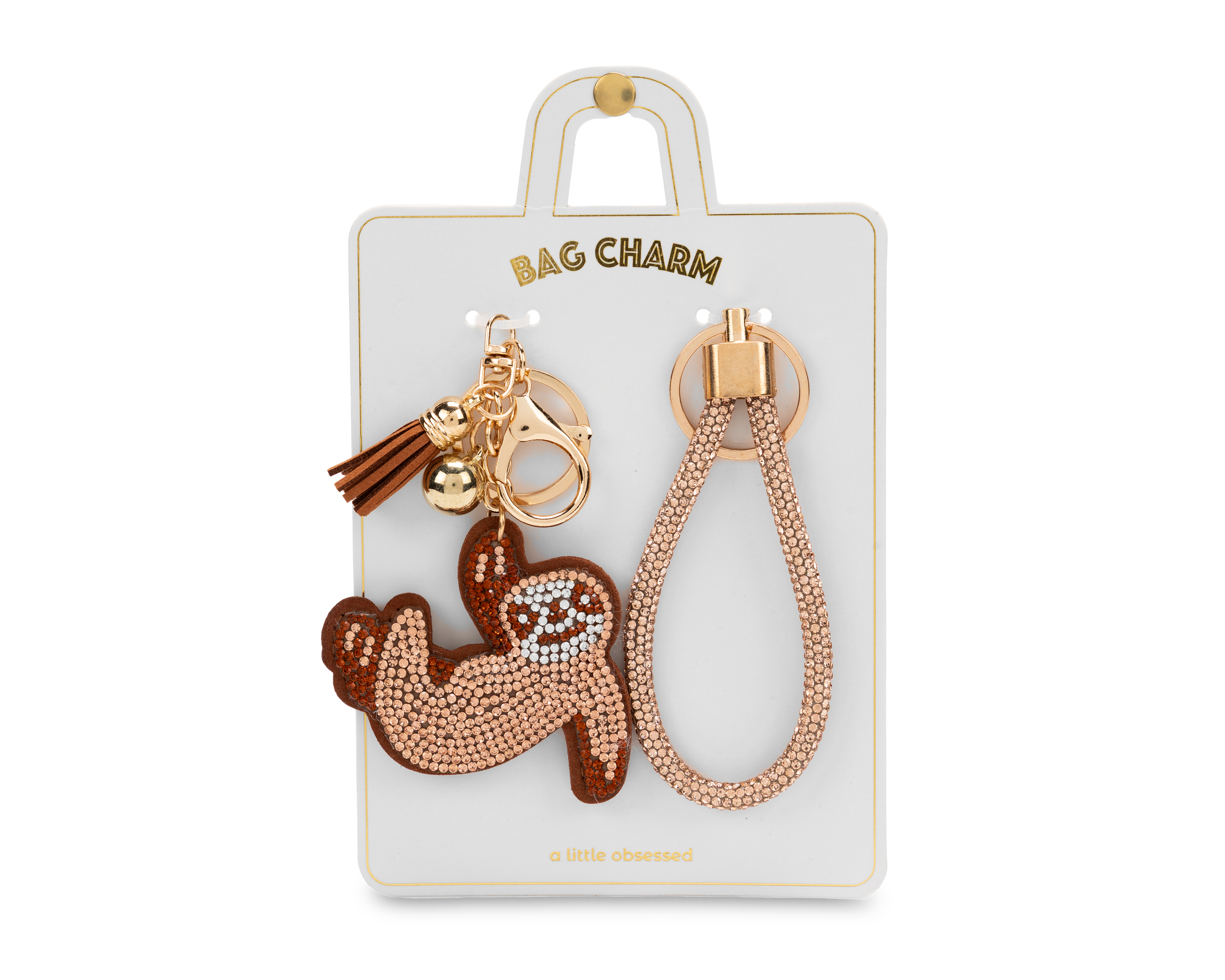 Foto 5 | Foto 5 | Llavero A Little Obsessed con Pedrería 2 Piezas