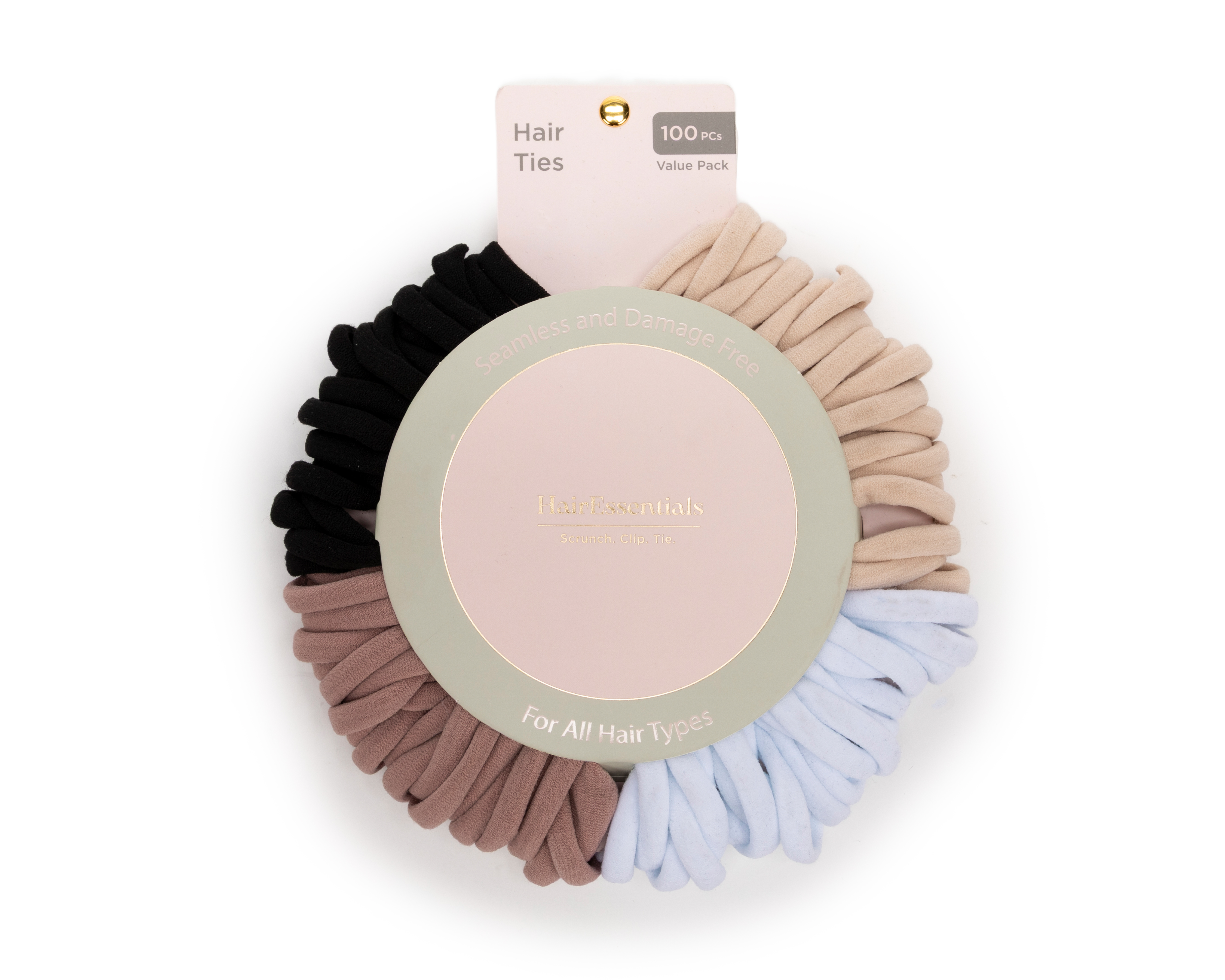 Foto 2 pulgar | Foto 1 | Ligas para el Cabello Hair Essentials 100 Piezas