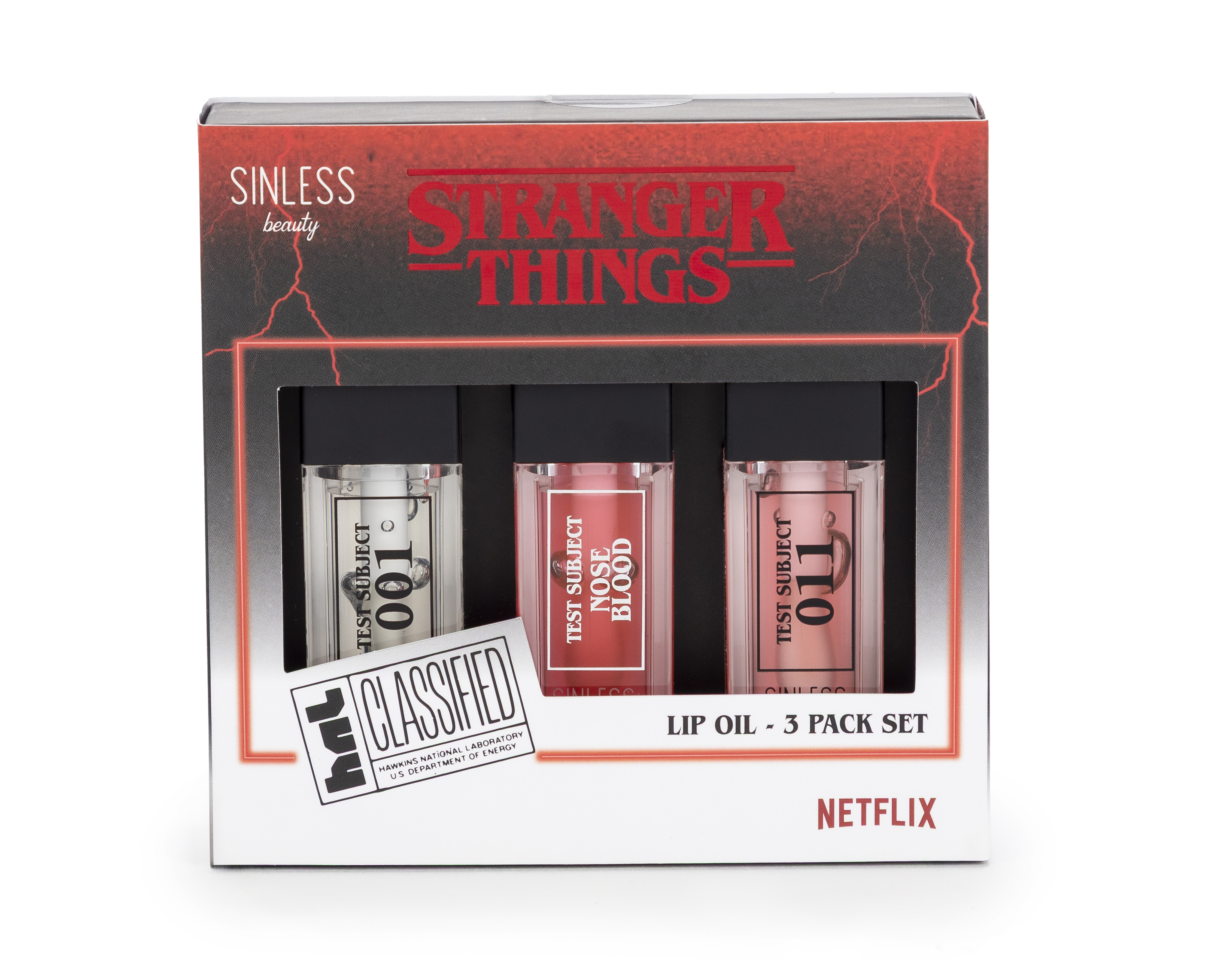 Foto 2 pulgar | Foto 1 | Brillo Labial Sinless Beauty Stranger Things 3 Piezas