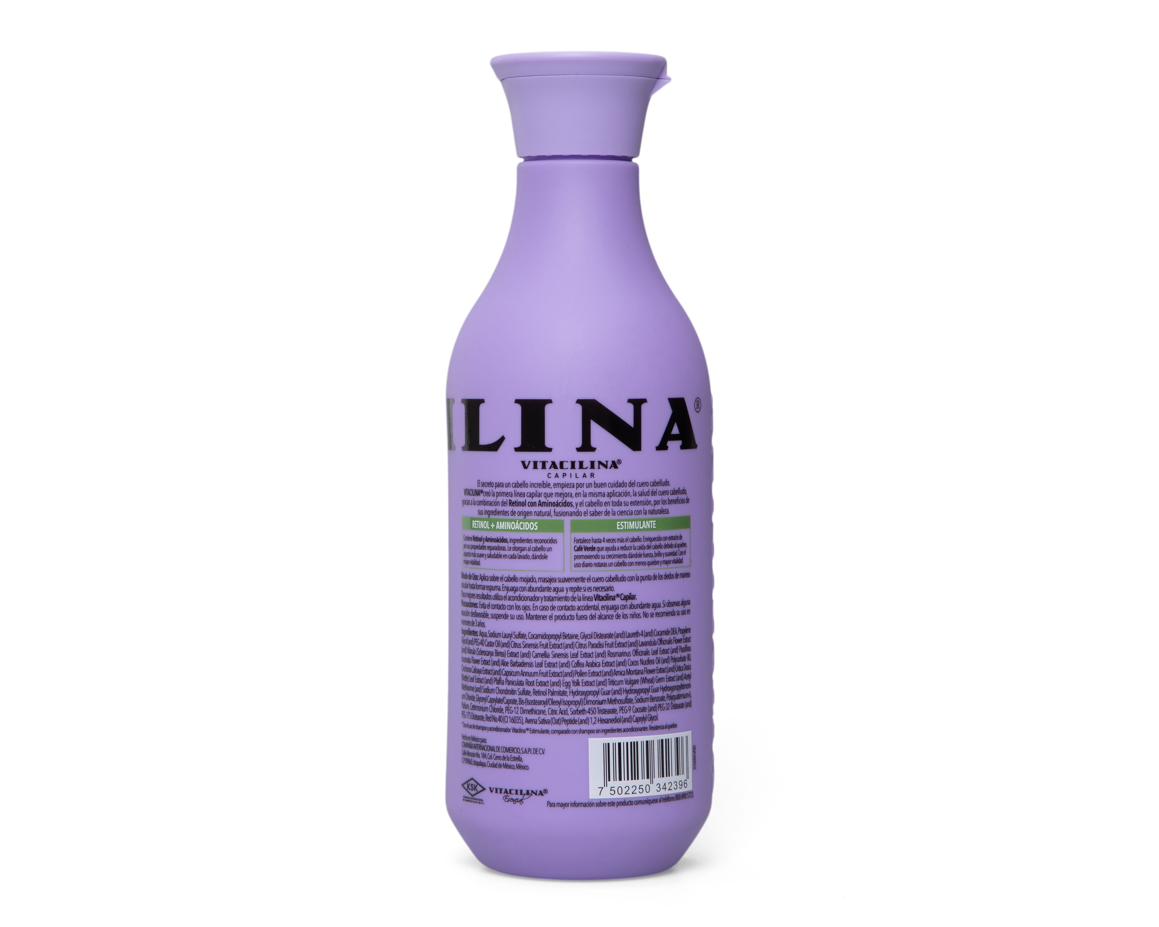 Foto 3 pulgar | Foto 2 | Shampoo Vitacilina Estimulante con Retinol 400 ml