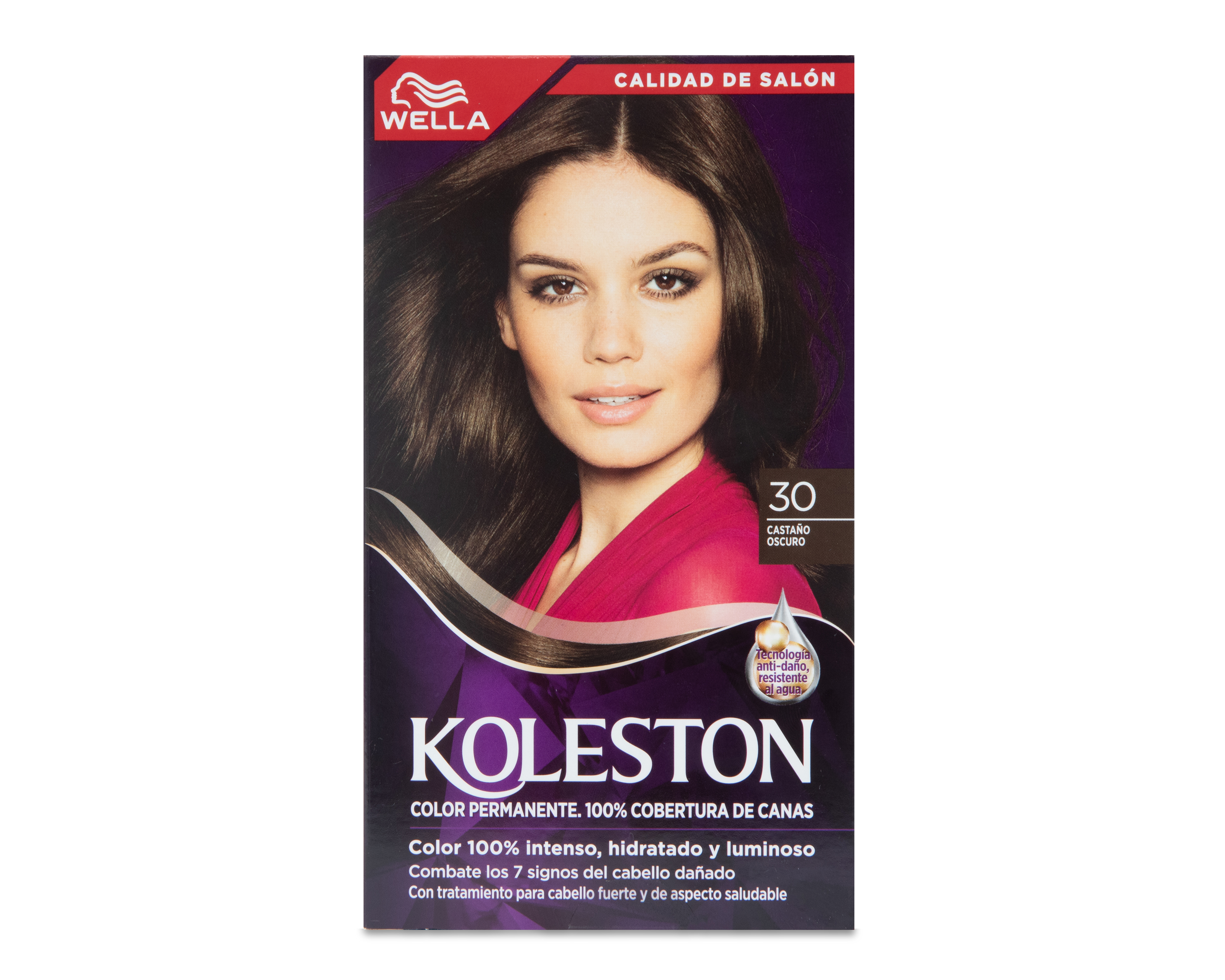 Tinte para Cabello Koleston 30 Castaño Oscuro