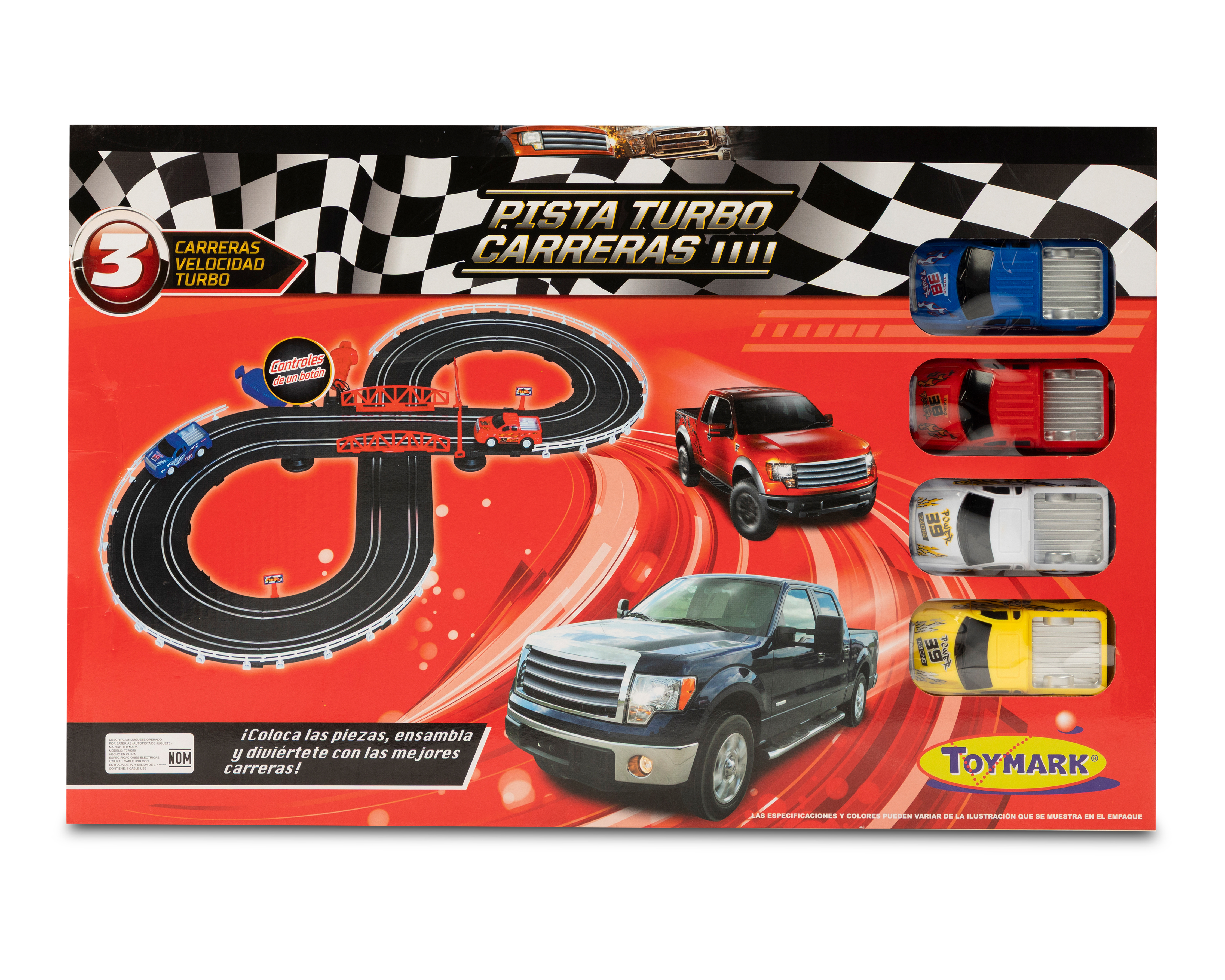 Foto 1 | Foto 1 | Pista de Juguete Toymark con 4 Vehículos