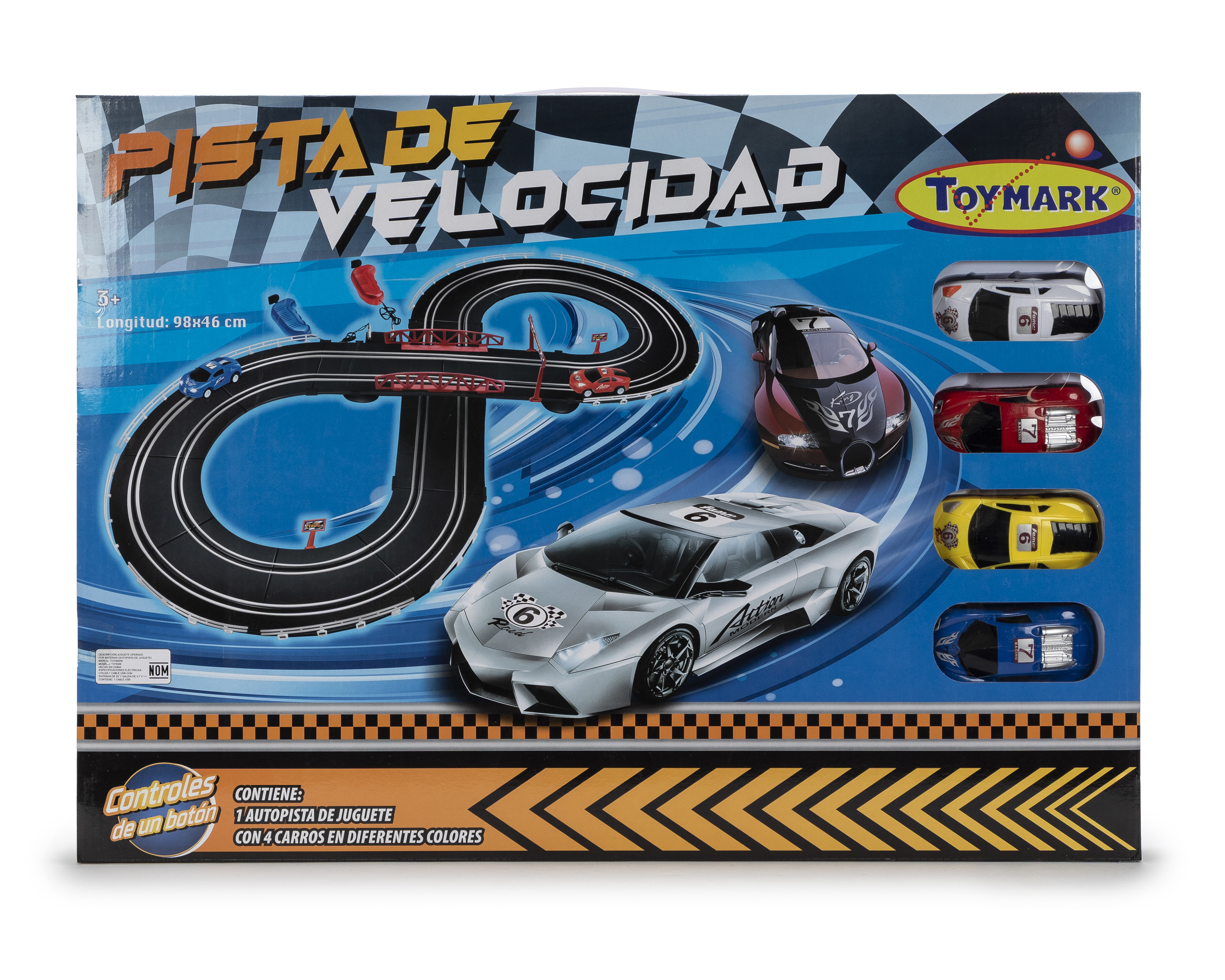 Foto 2 pulgar | Foto 1 | Pista de Carreras Toy Mark con 4 Vehículos