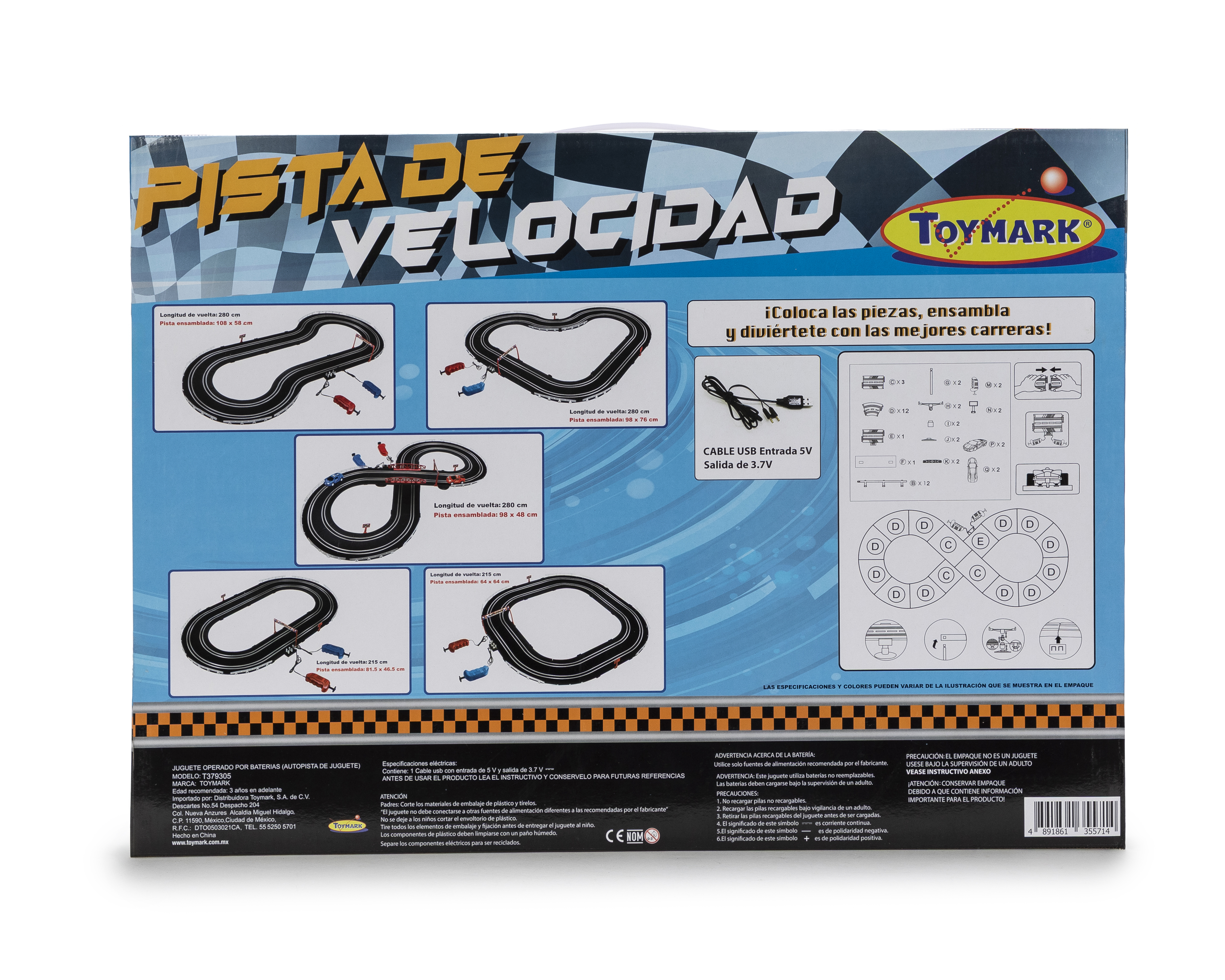 Foto 3 pulgar | Foto 2 | Pista de Carreras Toy Mark con 4 Vehículos