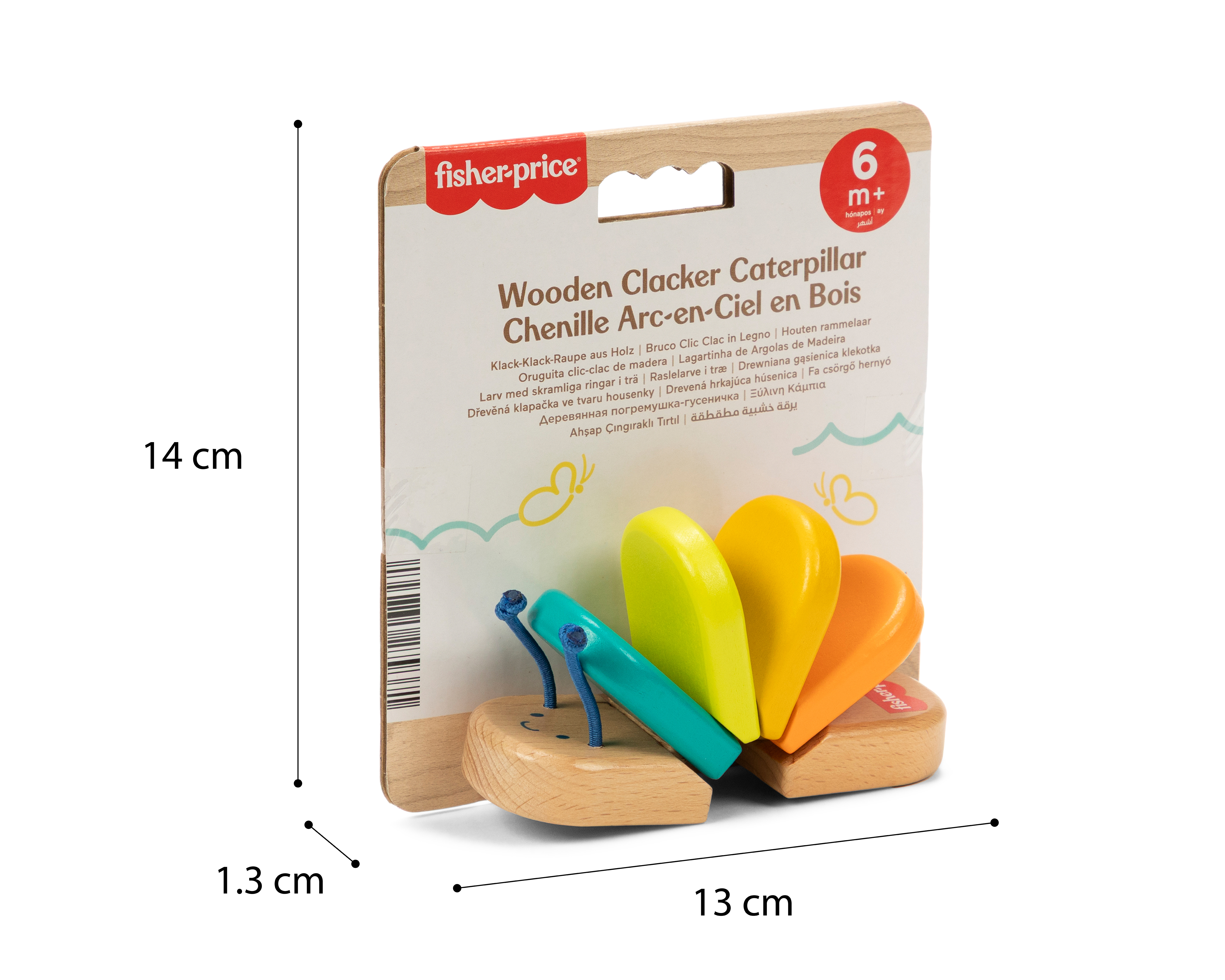 Foto 3 | Foto 3 | Oruguita Clic-Clac de Madera Fisher-Price