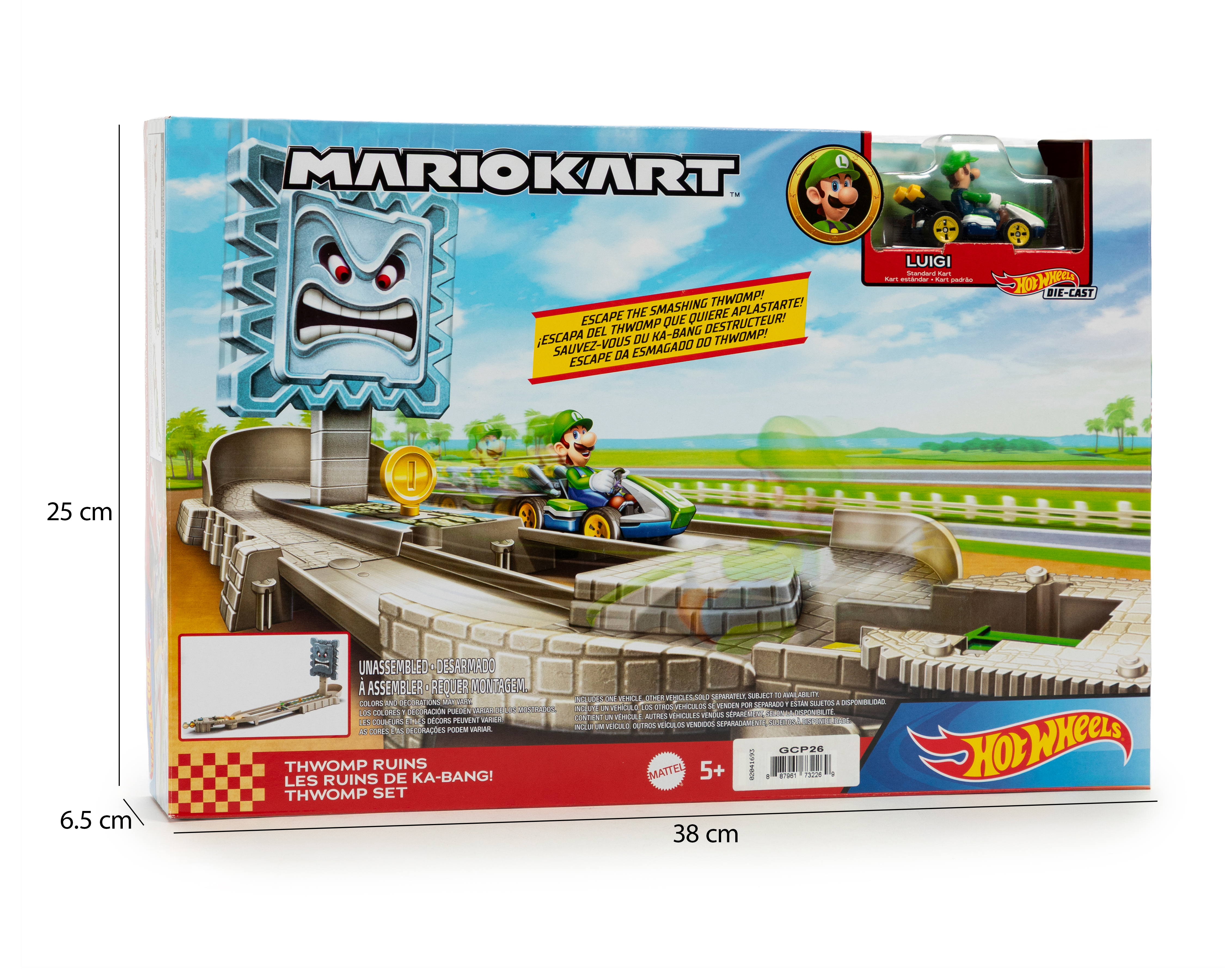 Foto 3 | Foto 3 | Pista de Juguete Hot Wheels Mario Kart con Vehículo Luigi