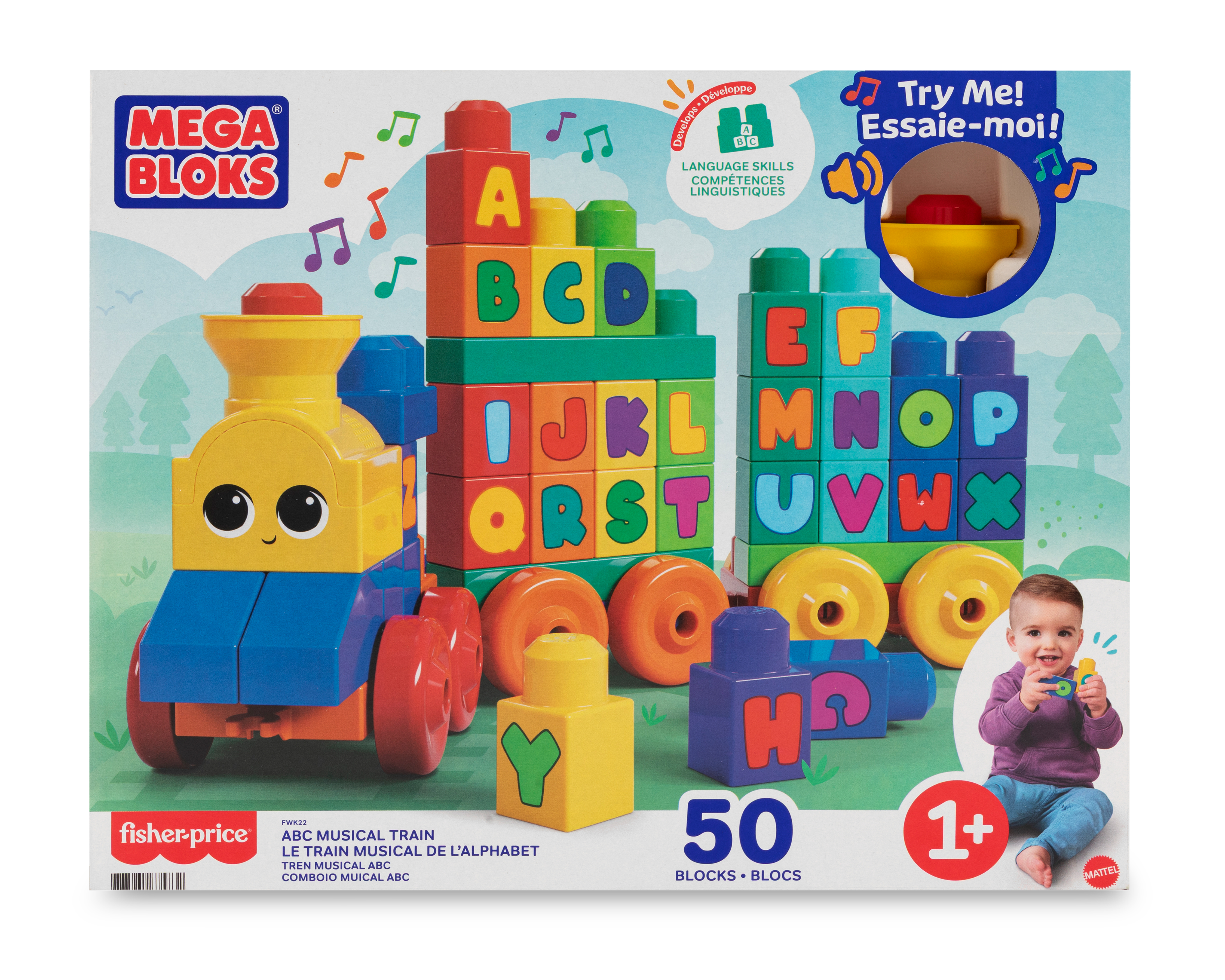 Foto 1 | Foto 1 | Tren Musical ABC Mega Bloks 50 Piezas