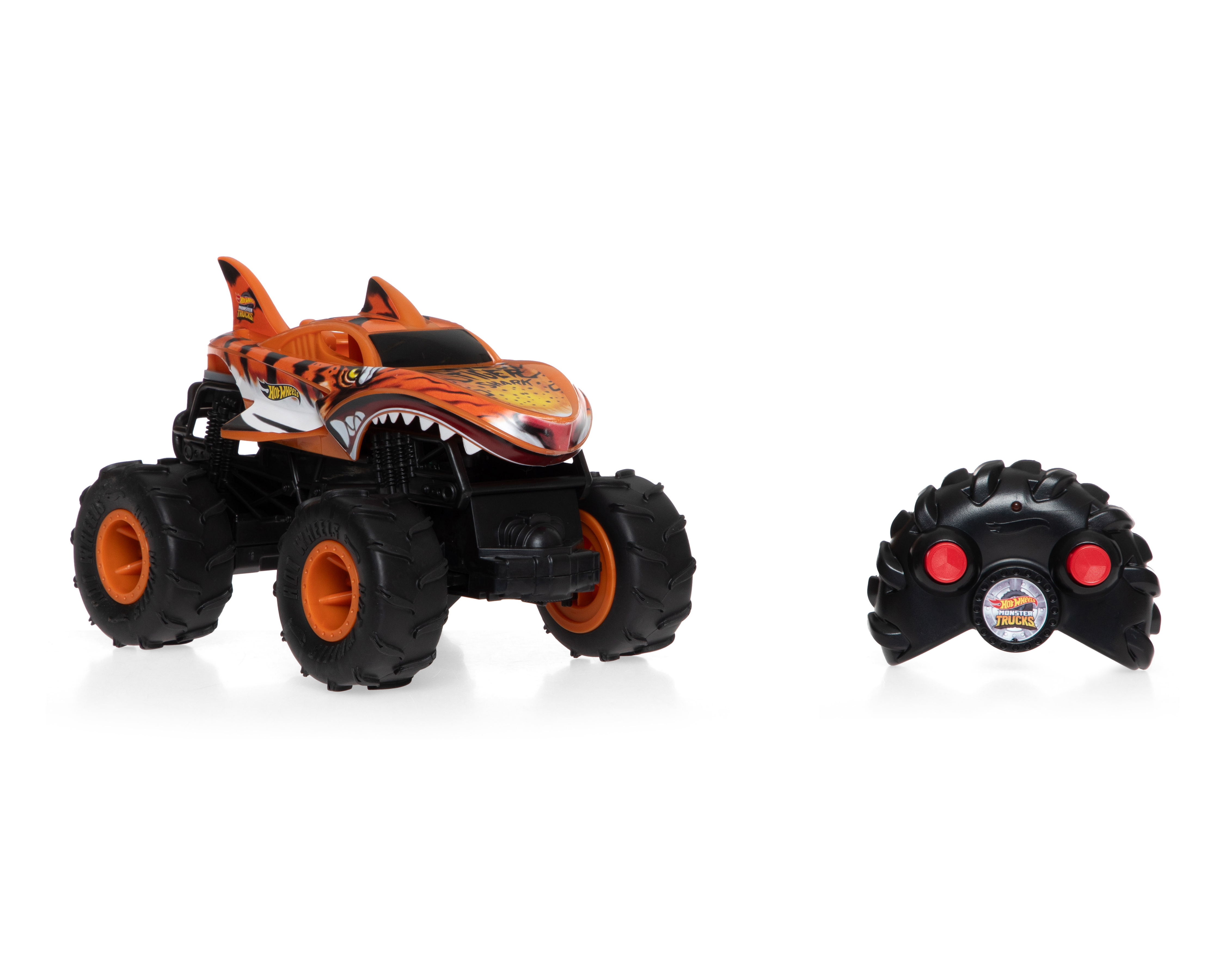 Foto 2 pulgar | Foto 1 | Carro de Control Remoto Hot Wheels Monster Trucks Tiger Shark