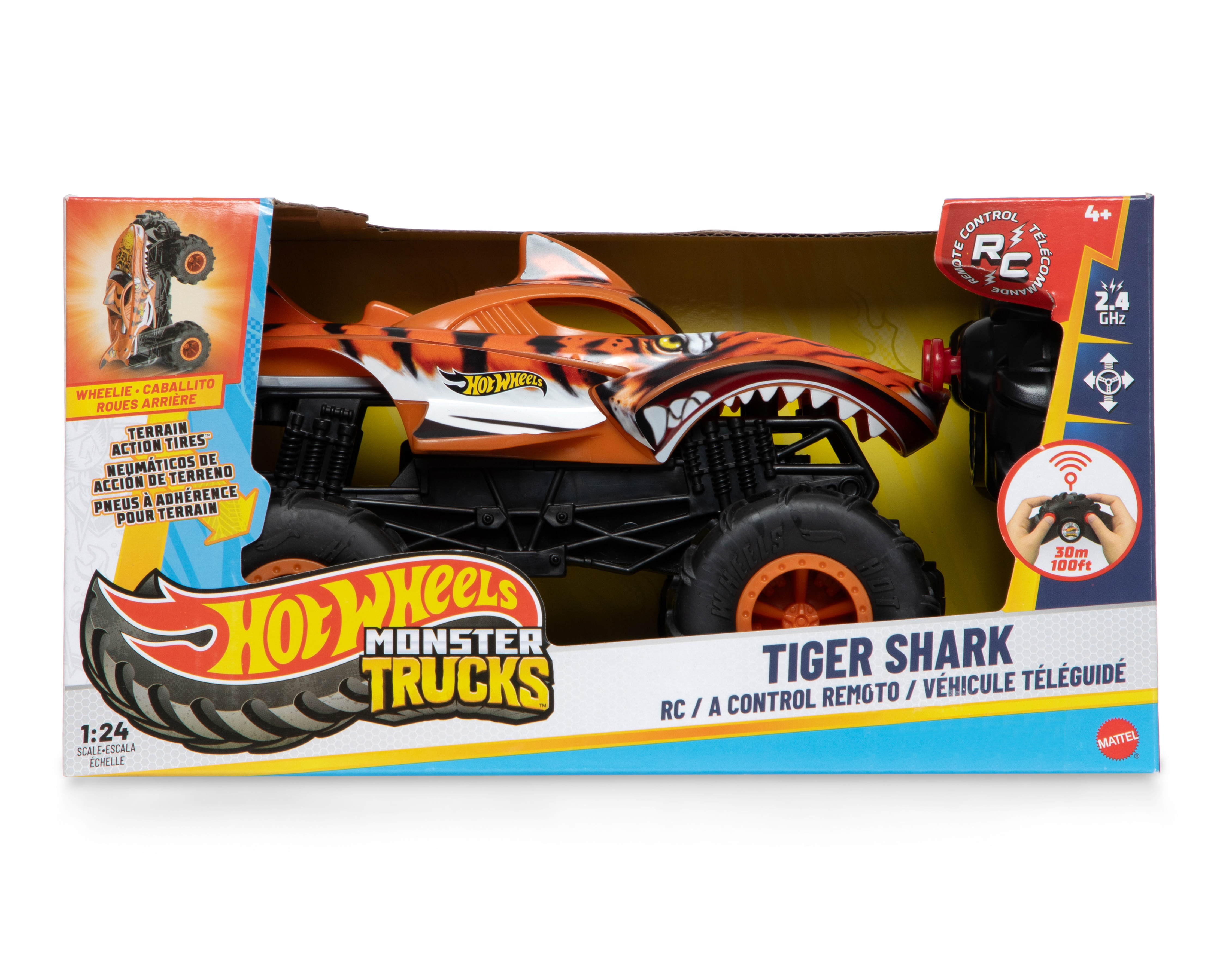 Foto 6 pulgar | Foto 5 | Carro de Control Remoto Hot Wheels Monster Trucks Tiger Shark