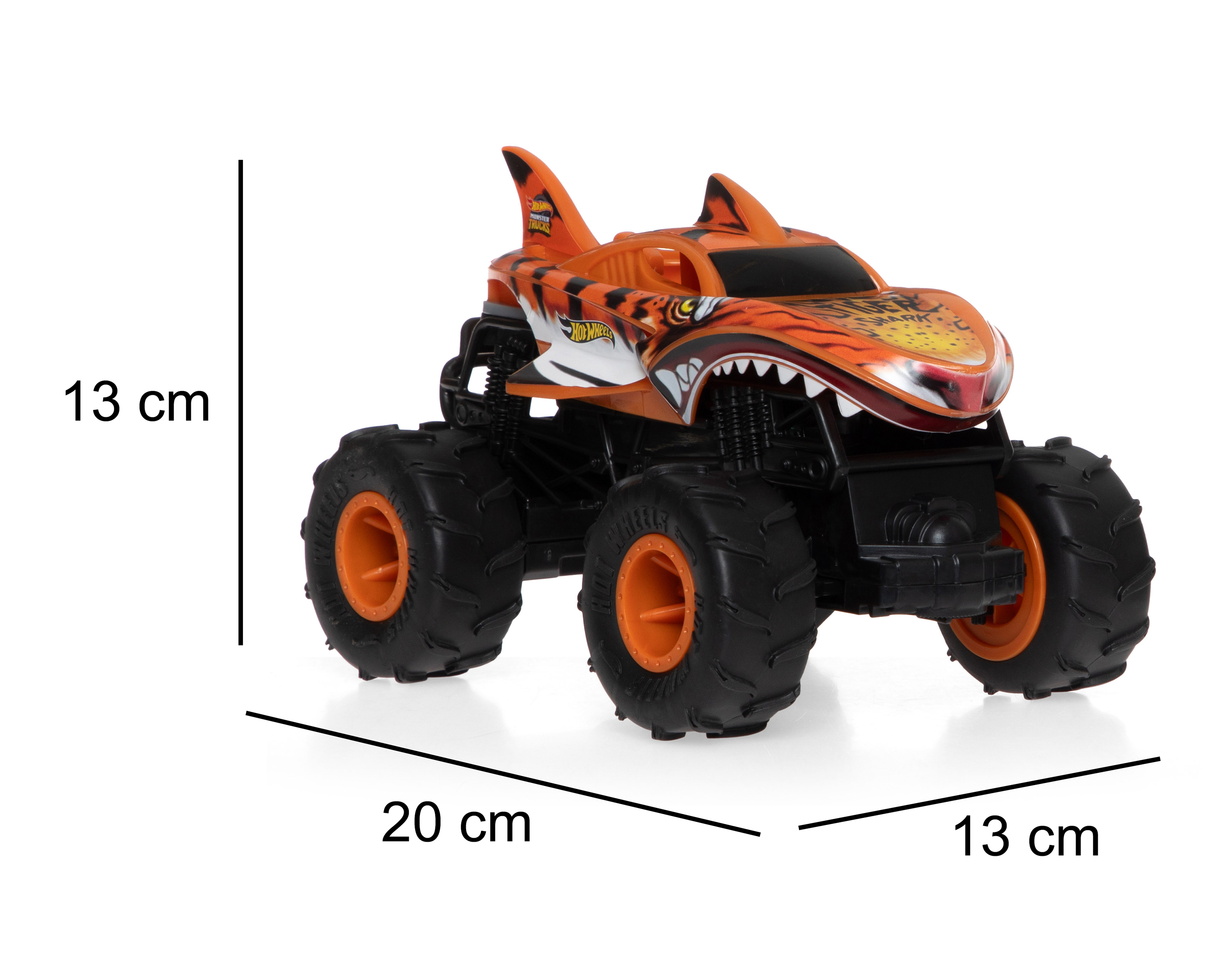 Foto 7 pulgar | Foto 6 | Carro de Control Remoto Hot Wheels Monster Trucks Tiger Shark