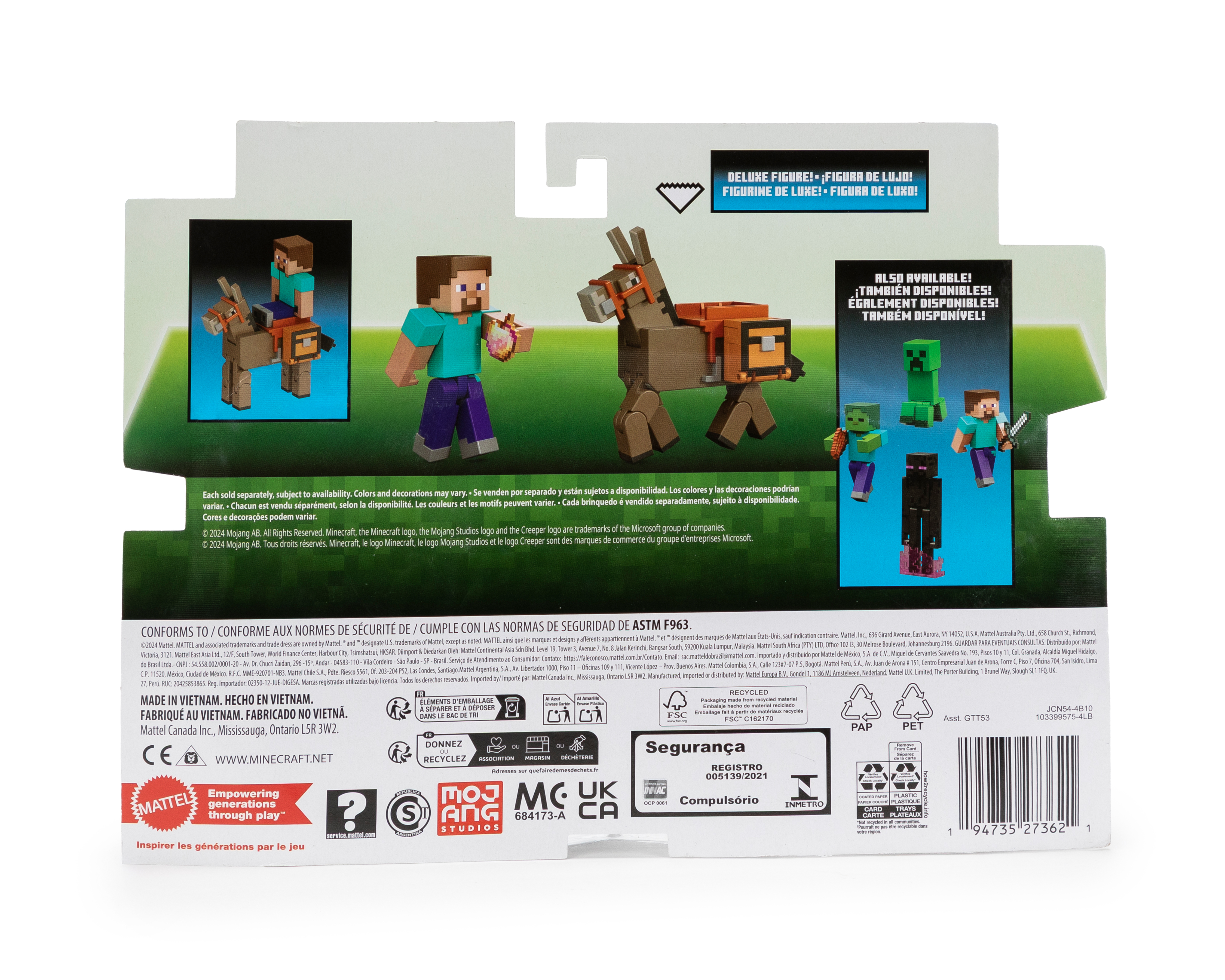 Foto 2 | Foto 2 | Steve y Burro Minecraft con Accesorios