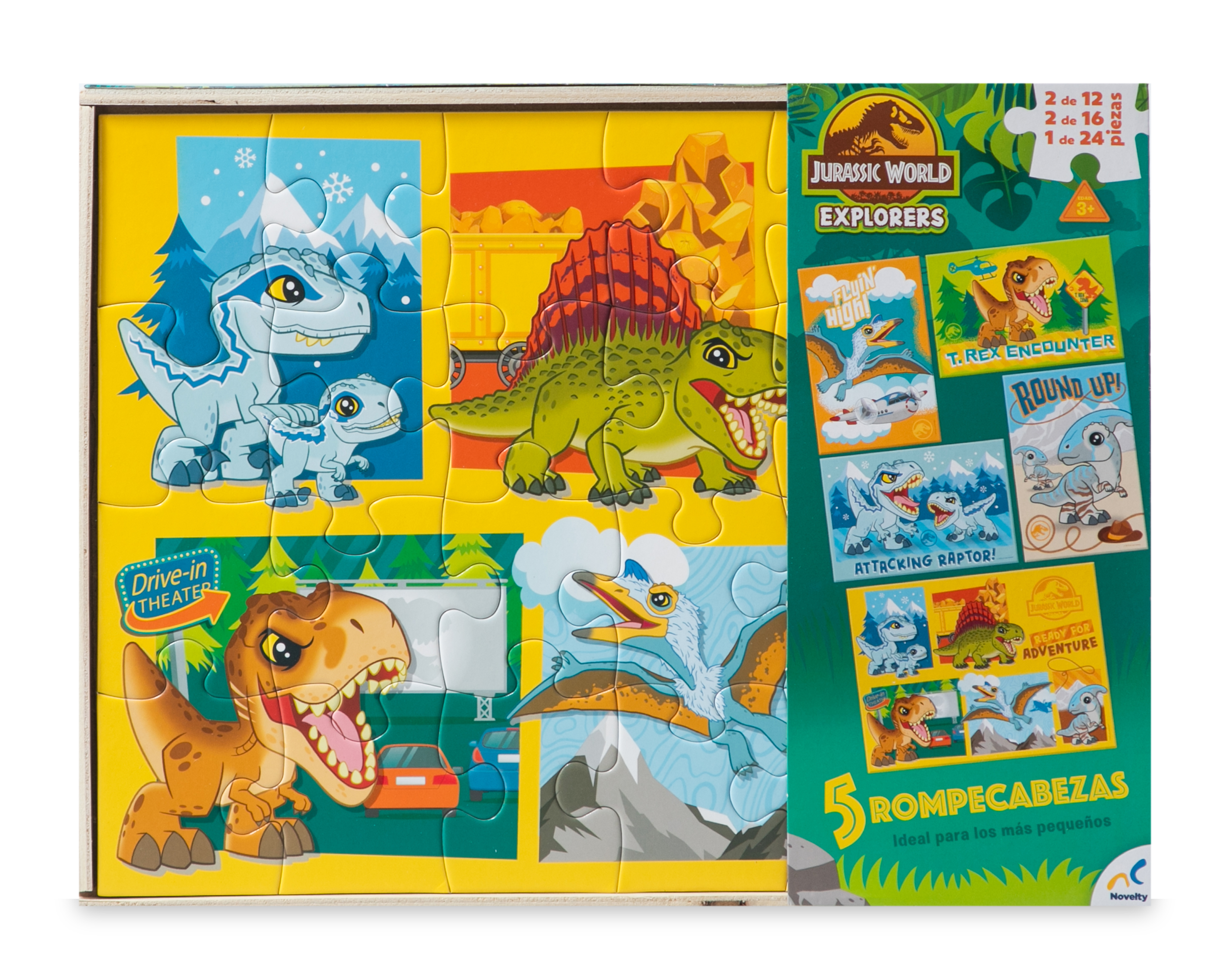 Rompecabezas Jurassic World 5 en 1 Novelty 80 Piezas