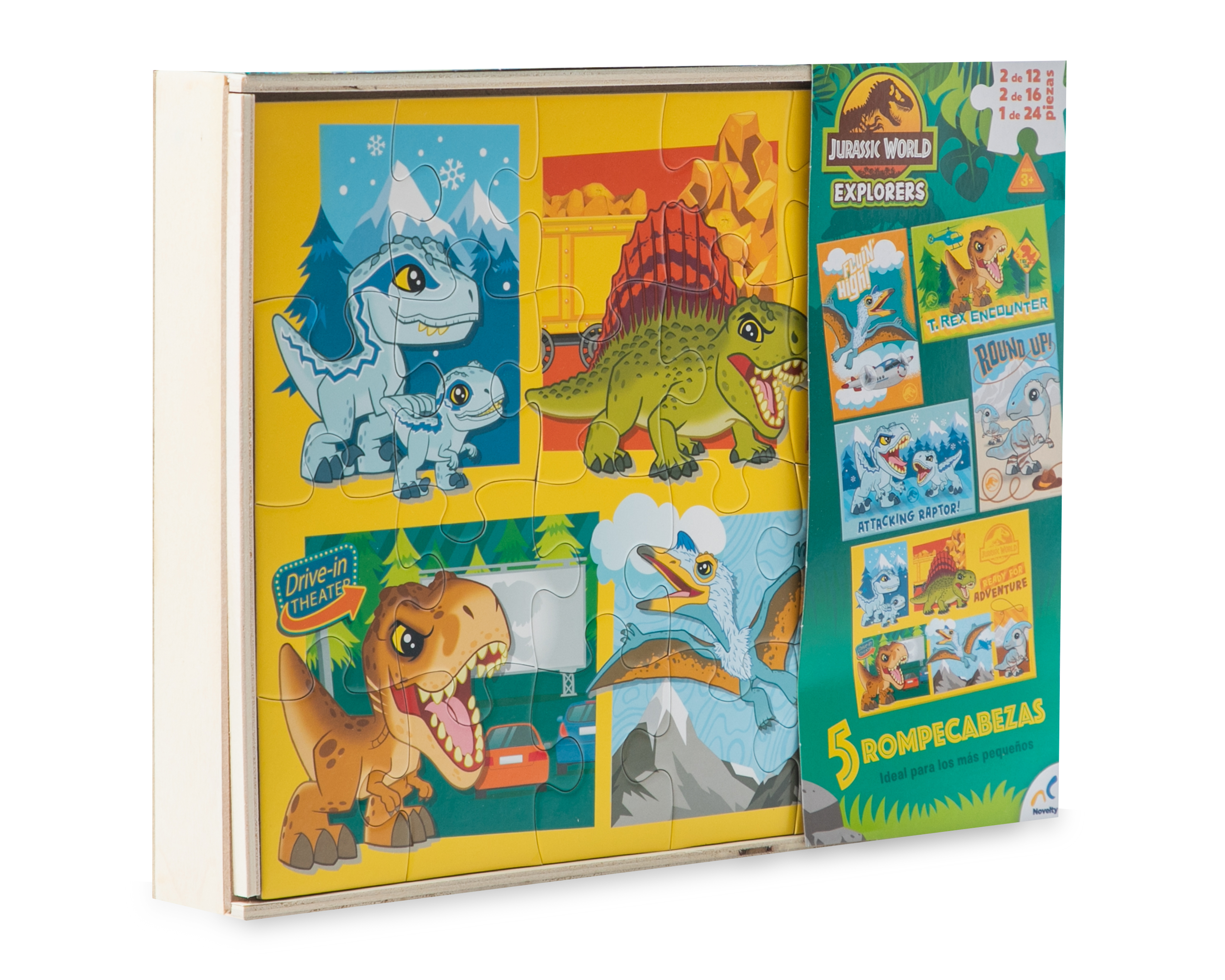 Foto 4 pulgar | Foto 3 | Rompecabezas Jurassic World 5 en 1 Novelty 80 Piezas