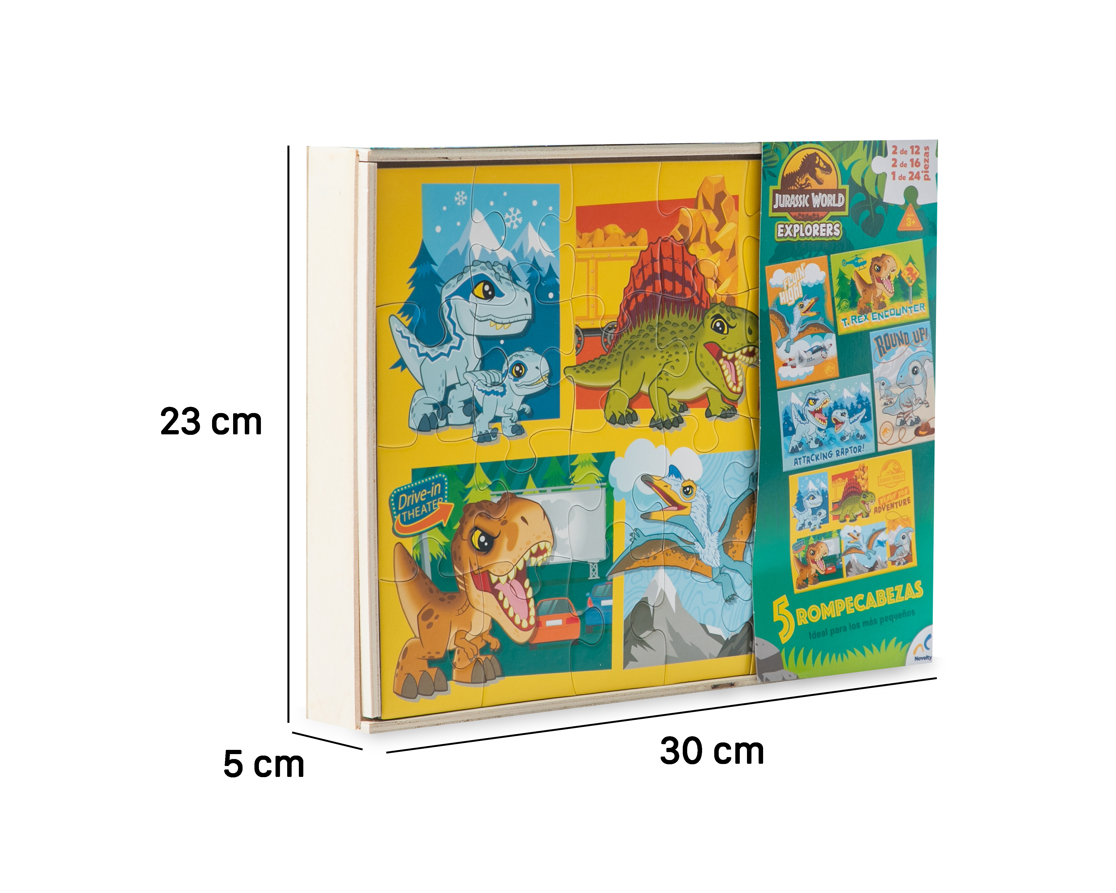 Foto 5 pulgar | Foto 4 | Rompecabezas Jurassic World 5 en 1 Novelty 80 Piezas