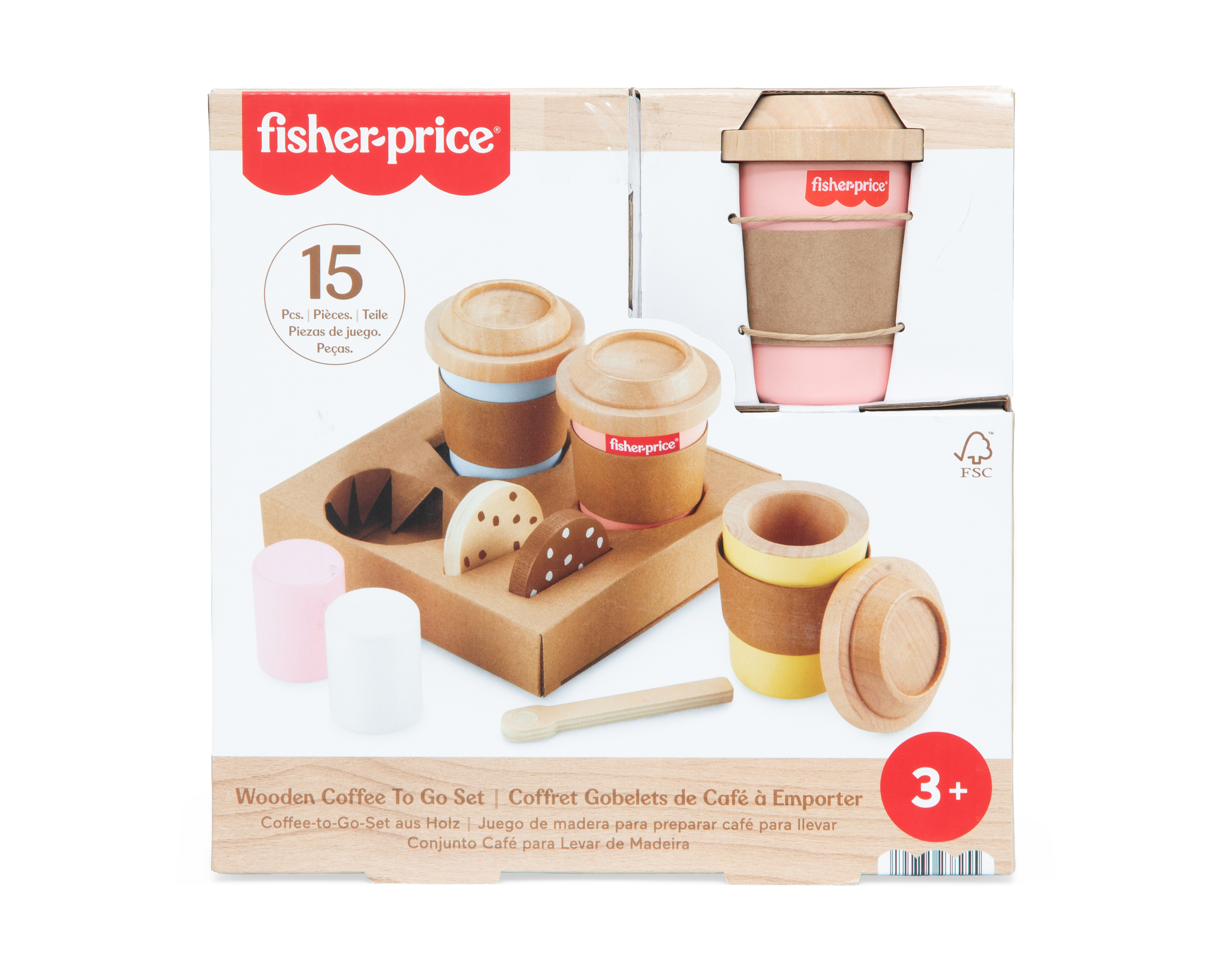 Foto 3 | Foto 3 | Juego de Madera para Preparar Café para Llevar Fisher Price