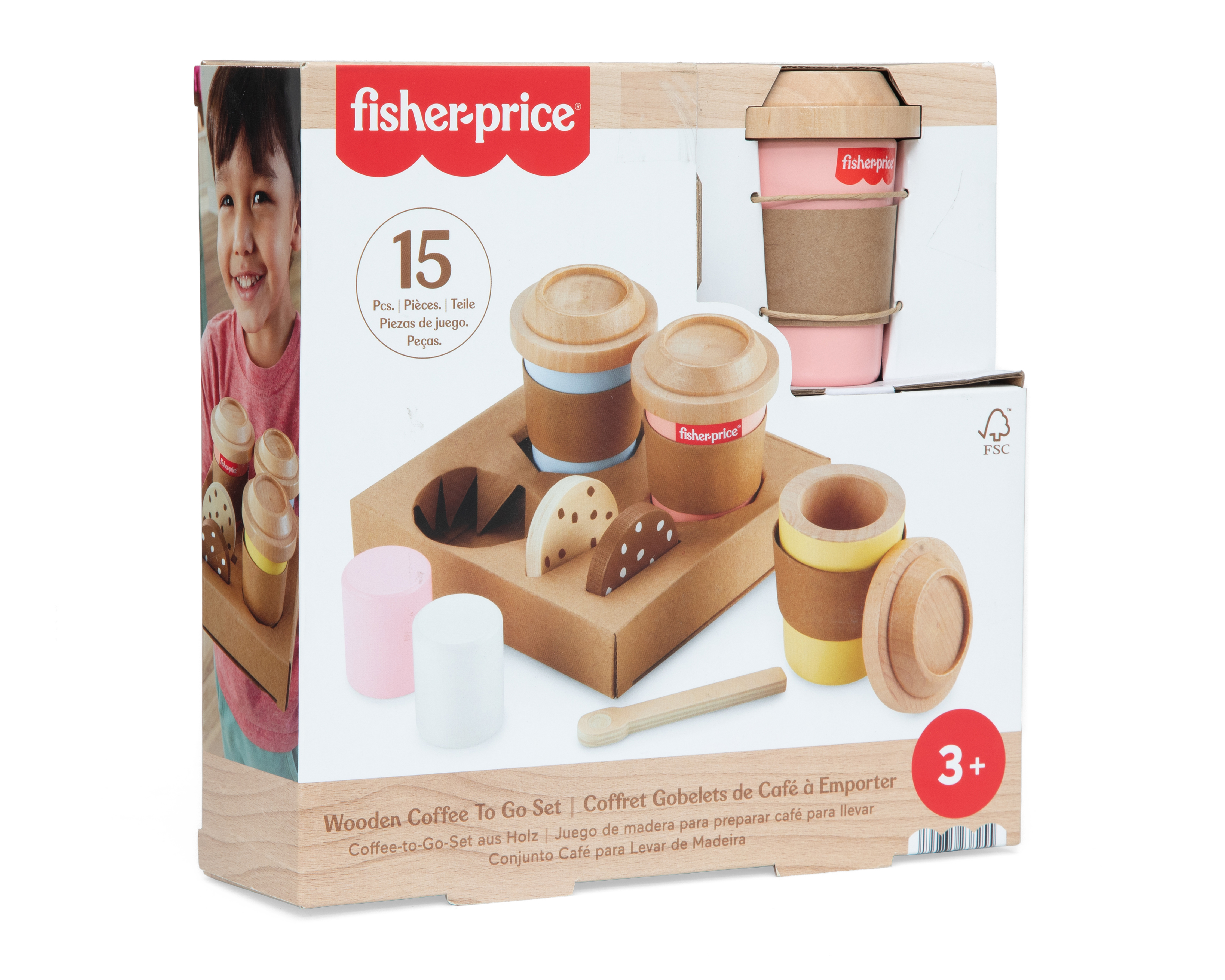 Foto 4 | Foto 4 | Juego de Madera para Preparar Café para Llevar Fisher Price