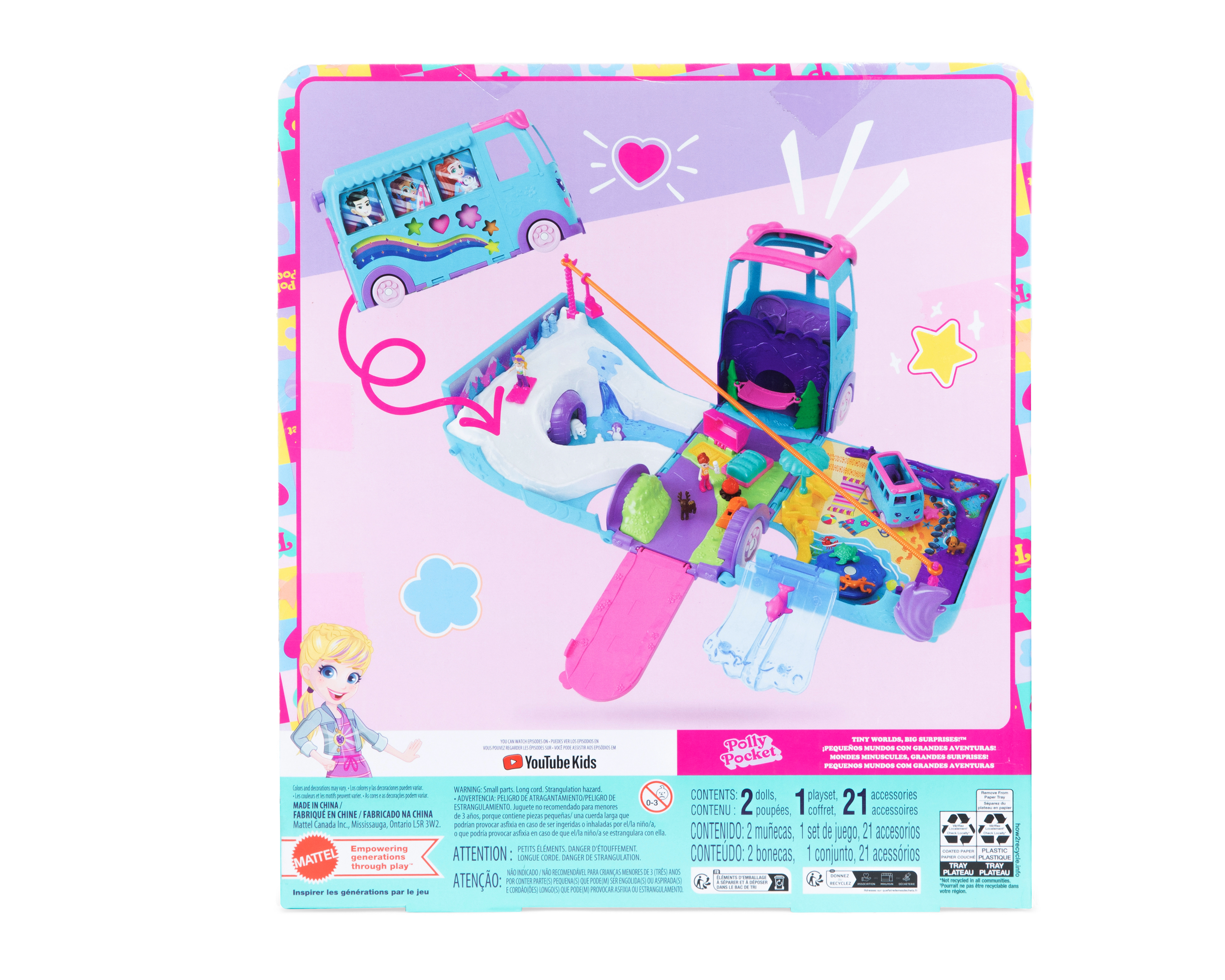 Foto 7 pulgar | Foto 6 | Aventuras Sobre Ruedas con Mascotas Polly Pocket con Accesorios