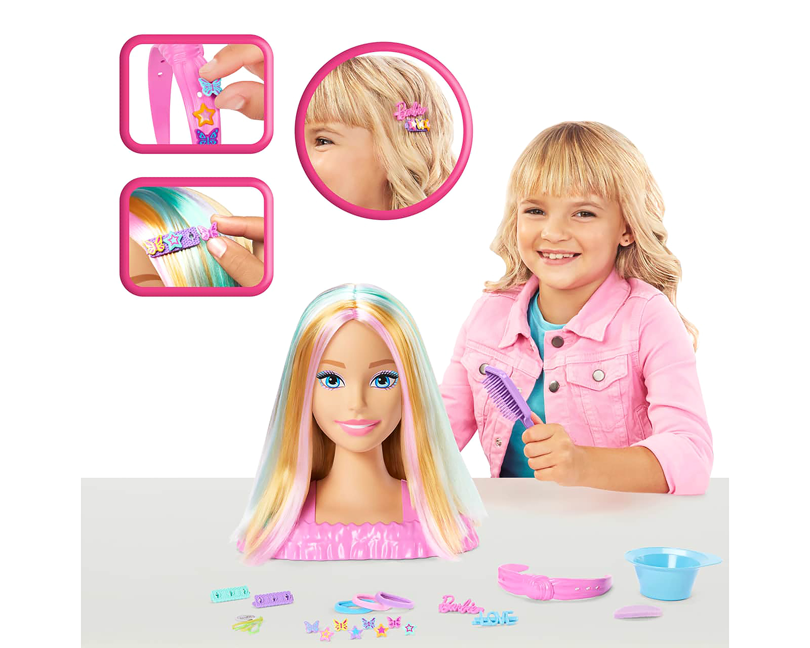 Foto 3 pulgar | Foto 2 | Cabeza de Muñeca para Peinar Barbie con Accesorios