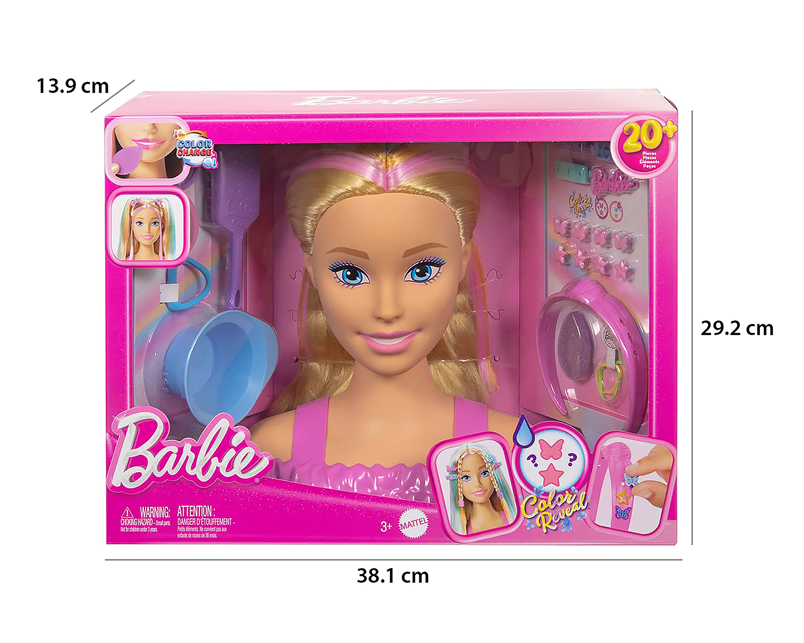 Foto 7 pulgar | Foto 6 | Cabeza de Muñeca para Peinar Barbie con Accesorios