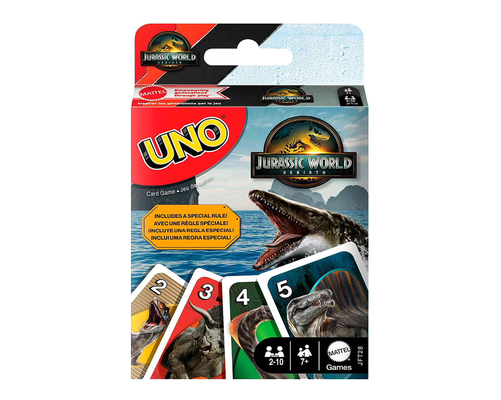 Juego de Mesa UNO Jurassic World Rebirth