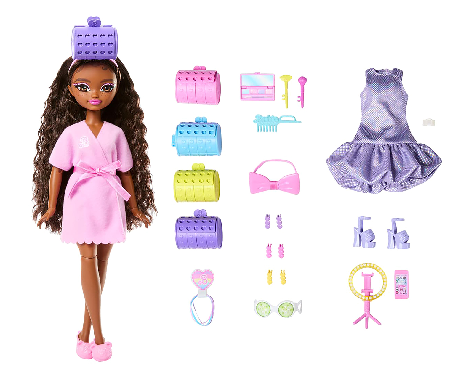 Foto 2 pulgar | Foto 1 | Muñeca Barbie Dream Besties Get Ready With Me Brooklyn con Accesorios