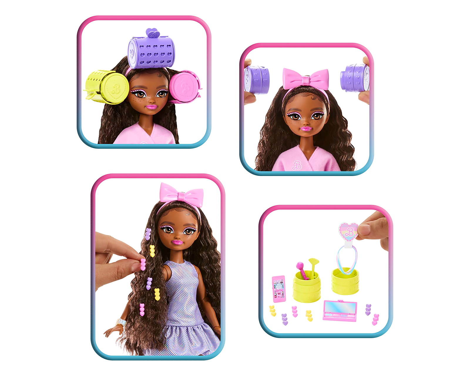 Foto 4 pulgar | Foto 3 | Muñeca Barbie Dream Besties Get Ready With Me Brooklyn con Accesorios