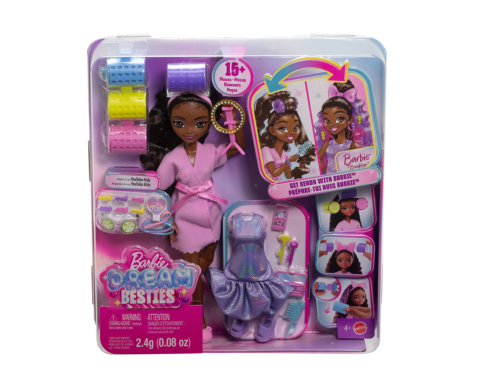 Foto 6 pulgar | Foto 5 | Muñeca Barbie Dream Besties Get Ready With Me Brooklyn con Accesorios