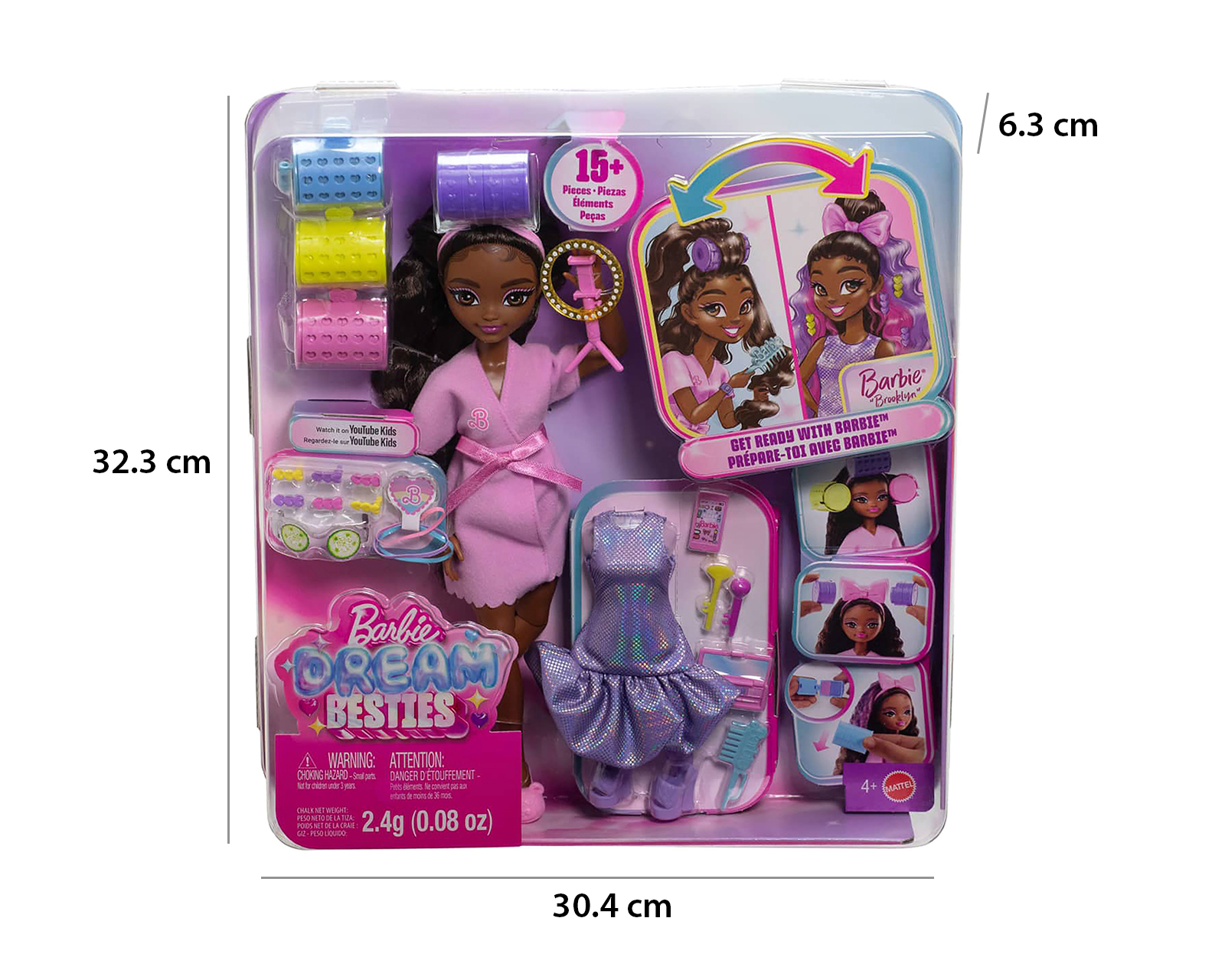 Foto 7 pulgar | Foto 6 | Muñeca Barbie Dream Besties Get Ready With Me Brooklyn con Accesorios