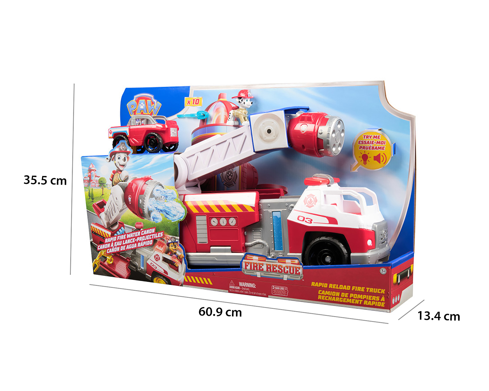 Foto 7 pulgar | Foto 6 | Camión de Bomberos Paw Patrol Fire Rescue con Luz y Sonido