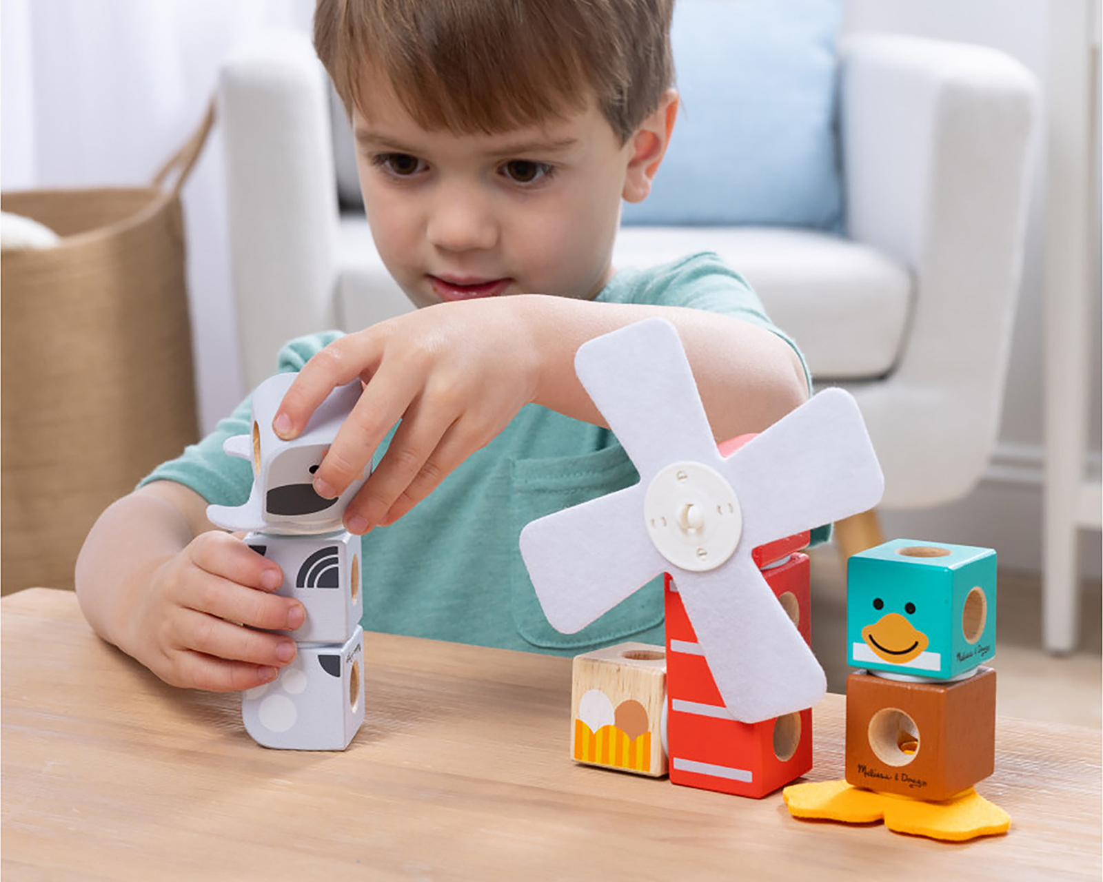 Foto 4 pulgar | Foto 3 | Set de Bloques Melissa & Doug Blockables Amigos de la Granja