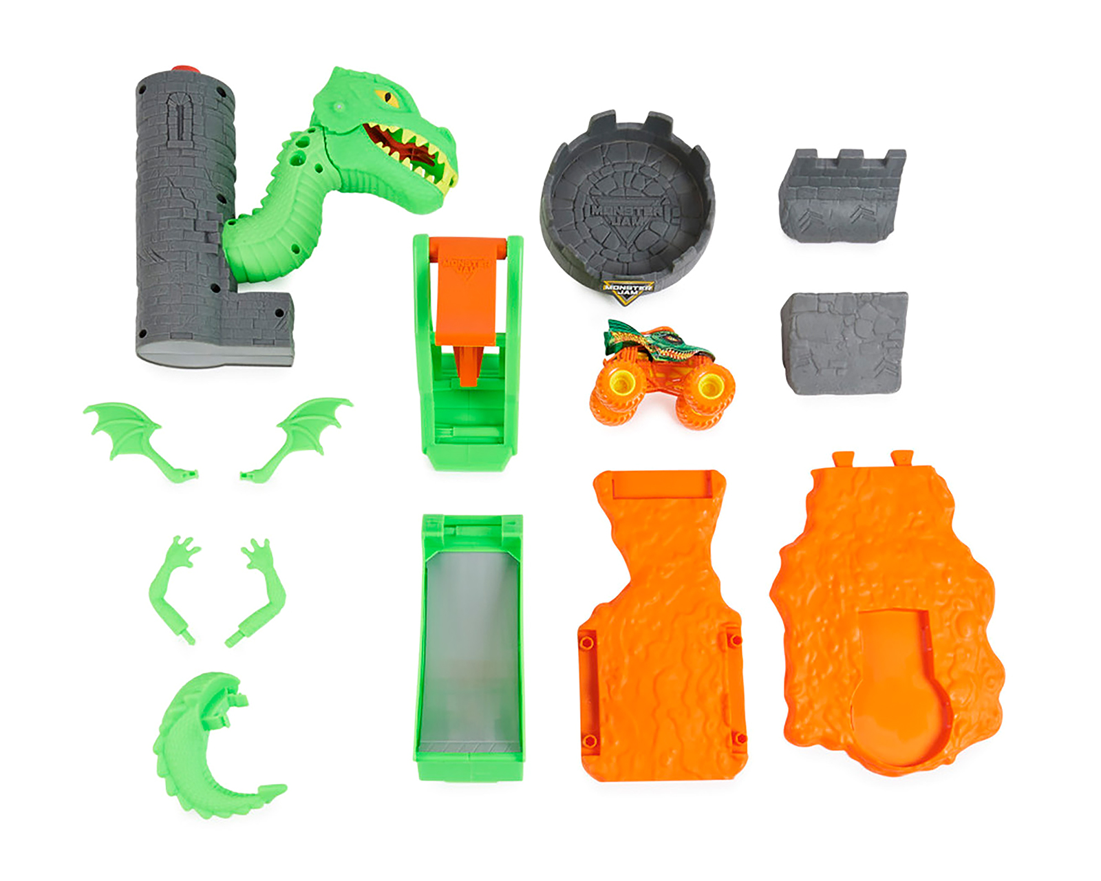 Foto 3 pulgar | Foto 2 | Pista de Juguete Dueling Dragon Spin Master Monster Jam con Vehículo