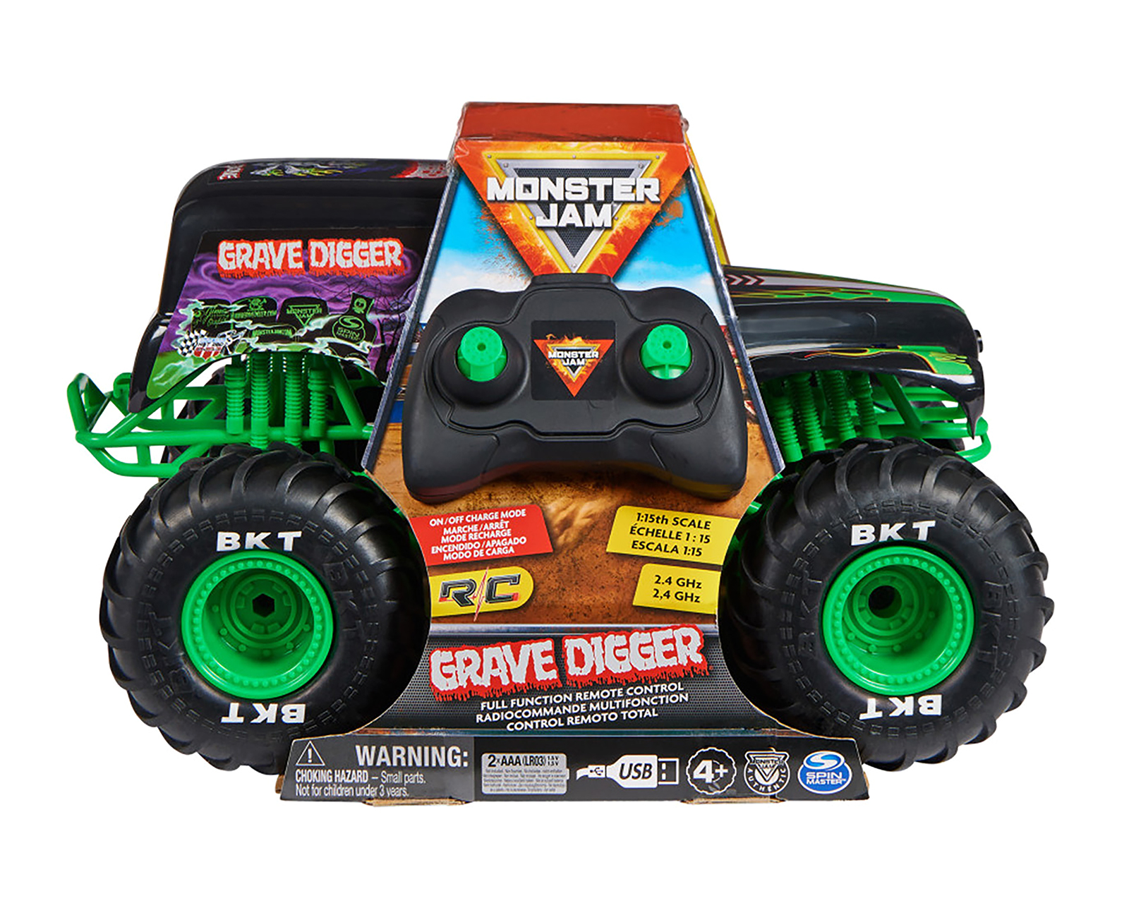 Foto 2 | Foto 2 | Carro de Control Remoto Monster Jam Grave Digger