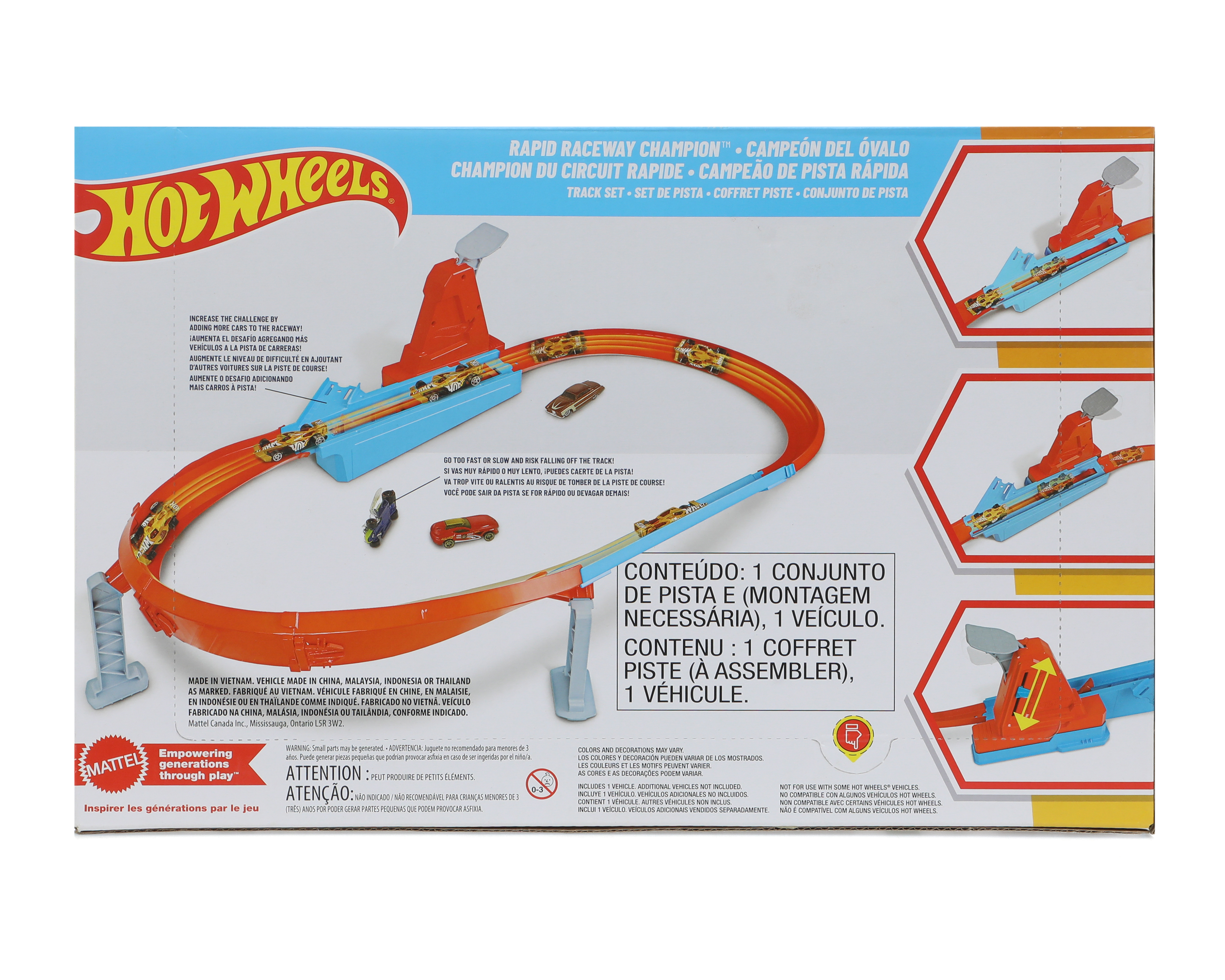 Foto 3 pulgar | Foto 2 | Pista de Juguete Hot Wheels Campeón del Óvalo con Vehículo