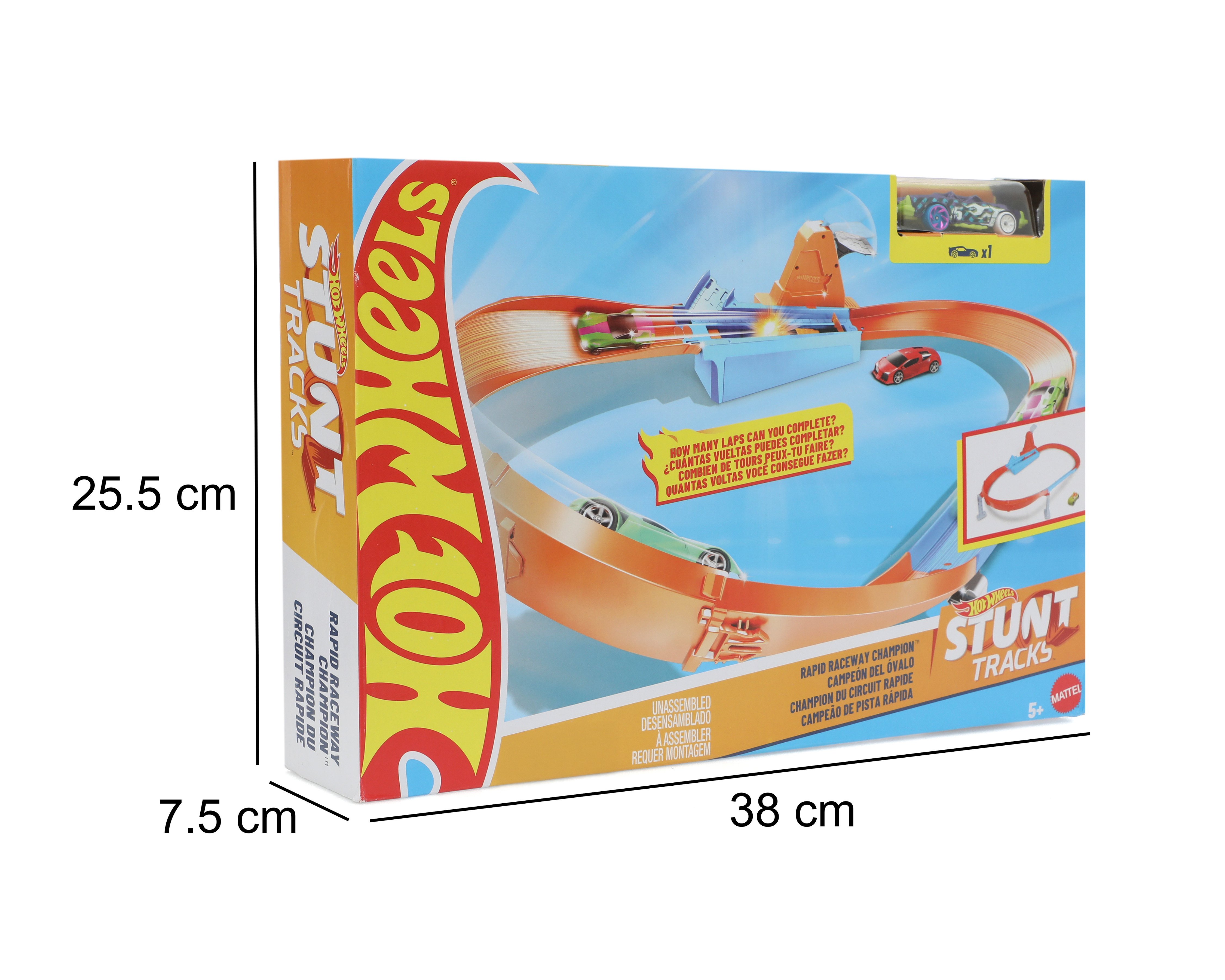 Foto 4 pulgar | Foto 3 | Pista de Juguete Hot Wheels Campeón del Óvalo con Vehículo