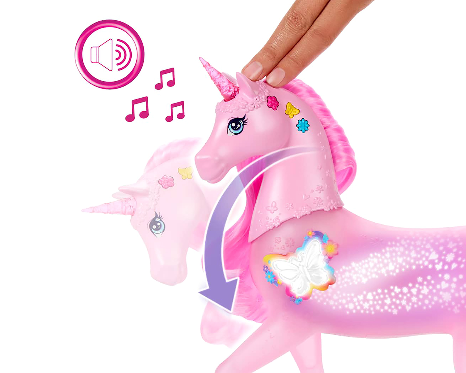 Foto 4 | Foto 4 | Set de Juego Barbie Unicornio con Luz y Sonido