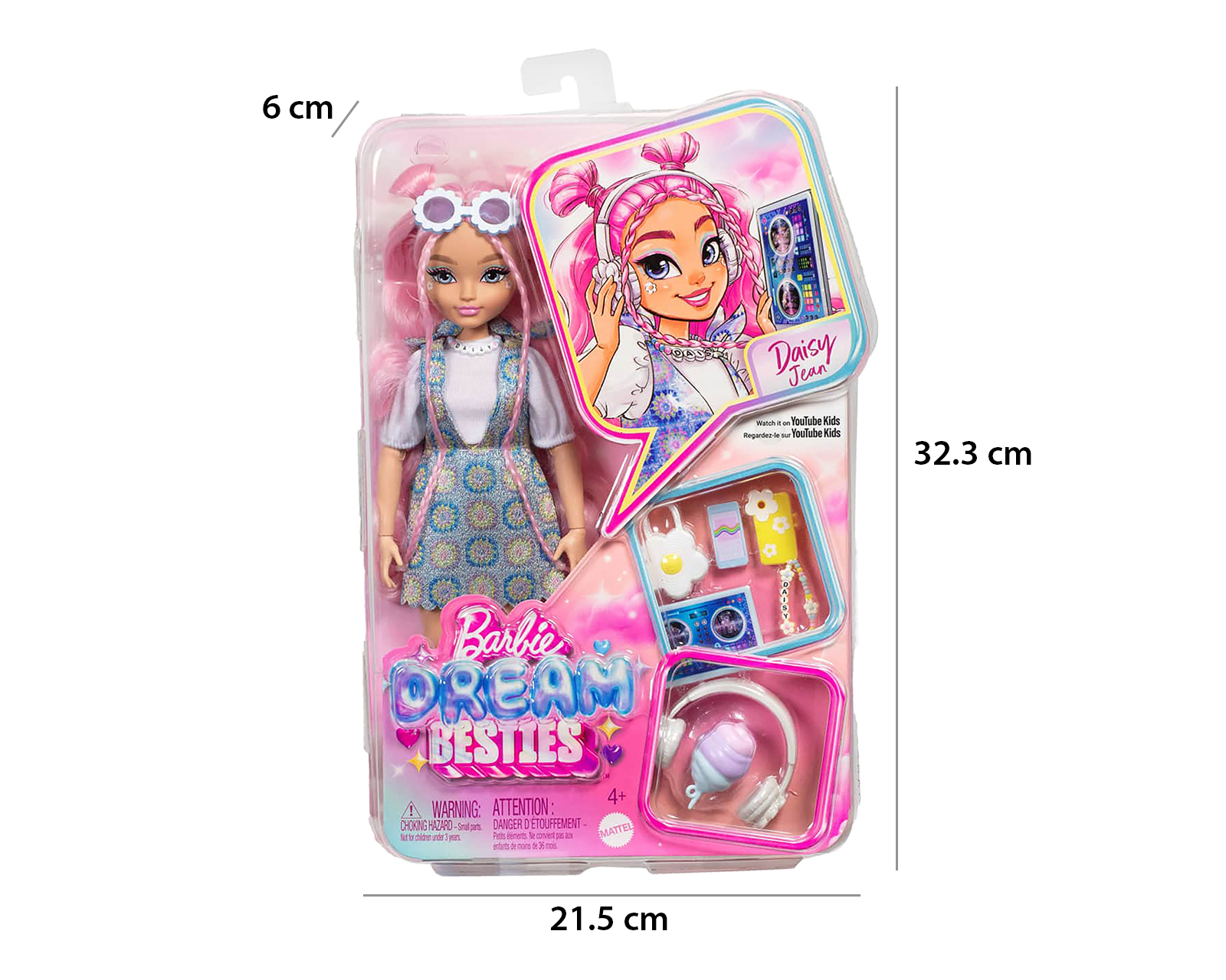 Foto 7 pulgar | Foto 6 | Muñeca Daisy Jean Barbie Dream Besties con Accesorios