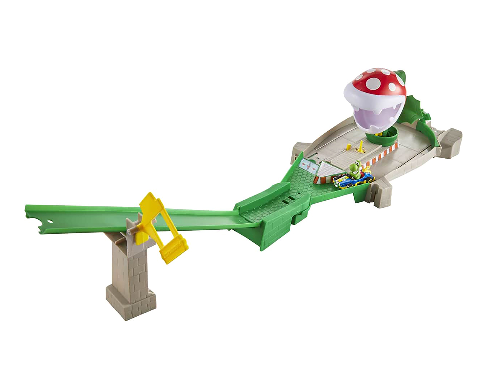 Pista de Carreras Hot Wheels Piranha Plant Slide  Mario Kart con Vehículo