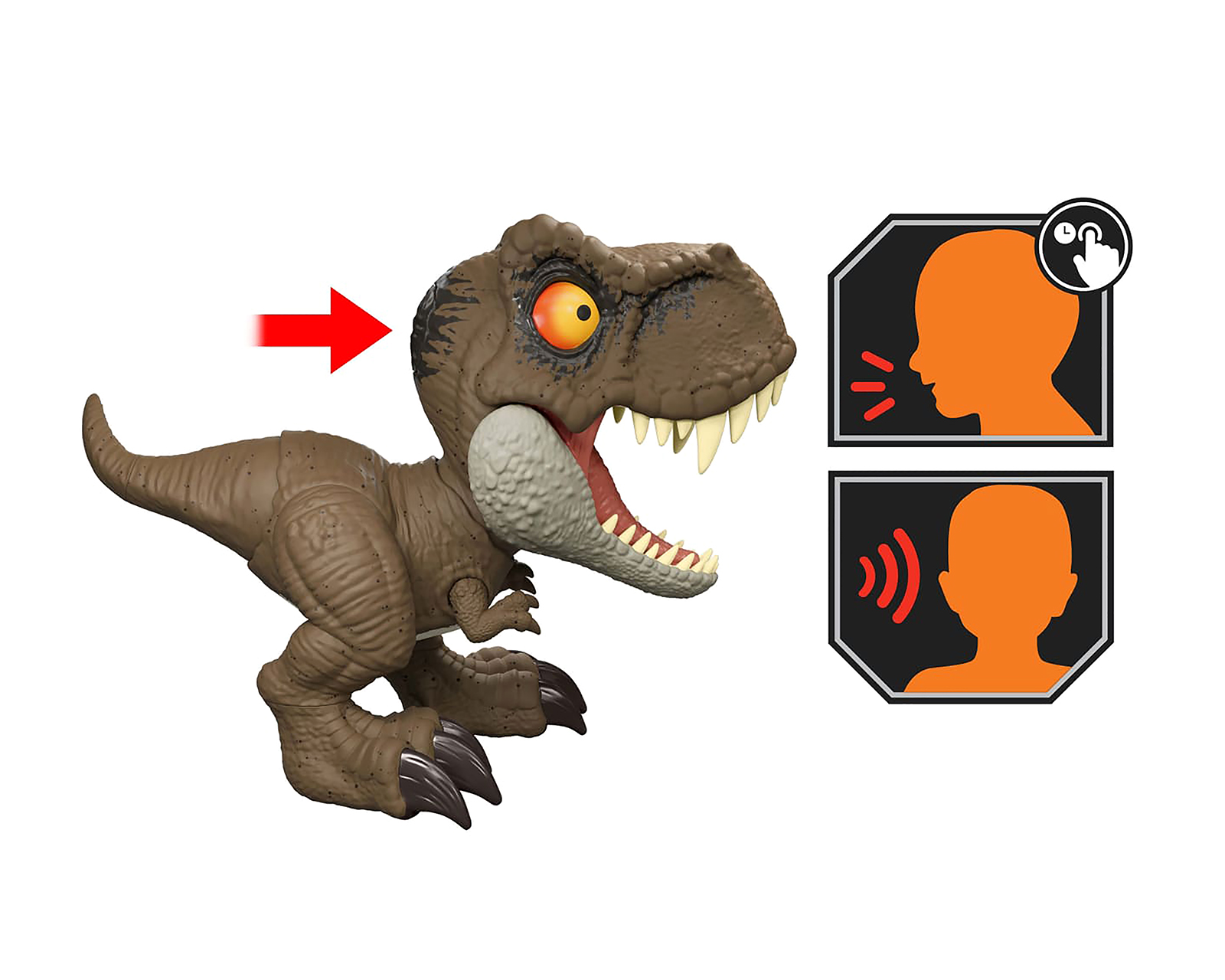 Foto 6 pulgar | Foto 5 | Tiranosaurio Rex Figura de Acción Jurassic World con Sonidos