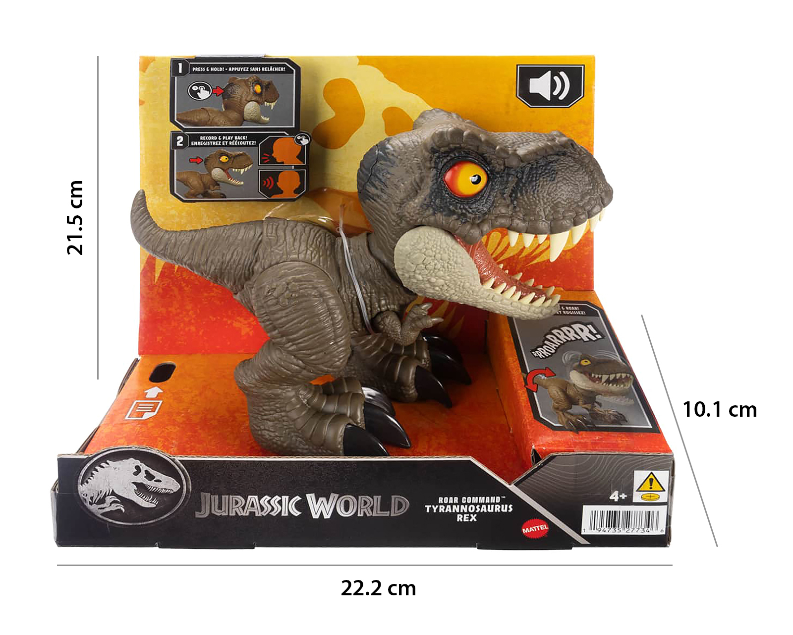 Foto 8 pulgar | Foto 7 | Tiranosaurio Rex Figura de Acción Jurassic World con Sonidos