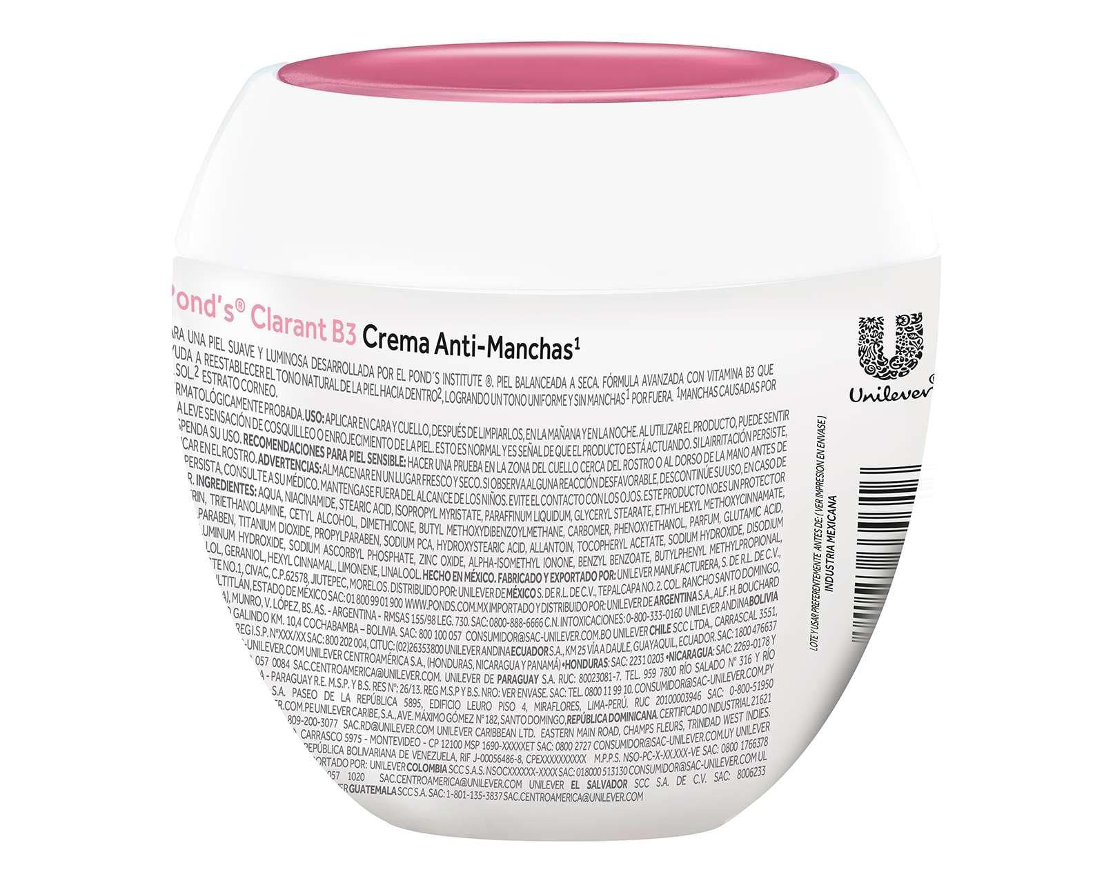 Foto 3 pulgar | Foto 2 | Crema Pond´s Clarant B3 Piel Seca 100 g