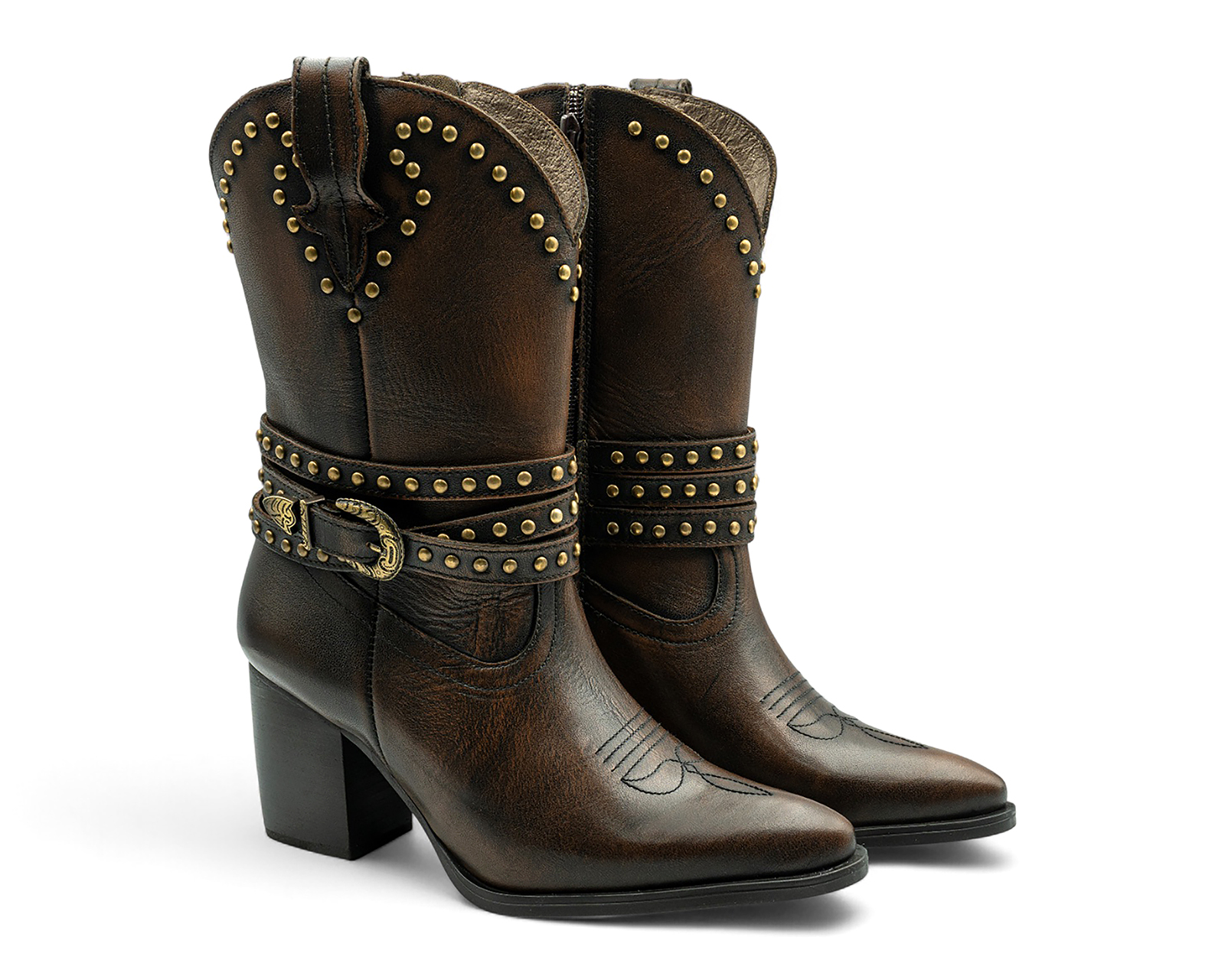 Foto 2 pulgar | Foto 1 | Botas Vaqueras Lyard Colman de Piel para Mujer