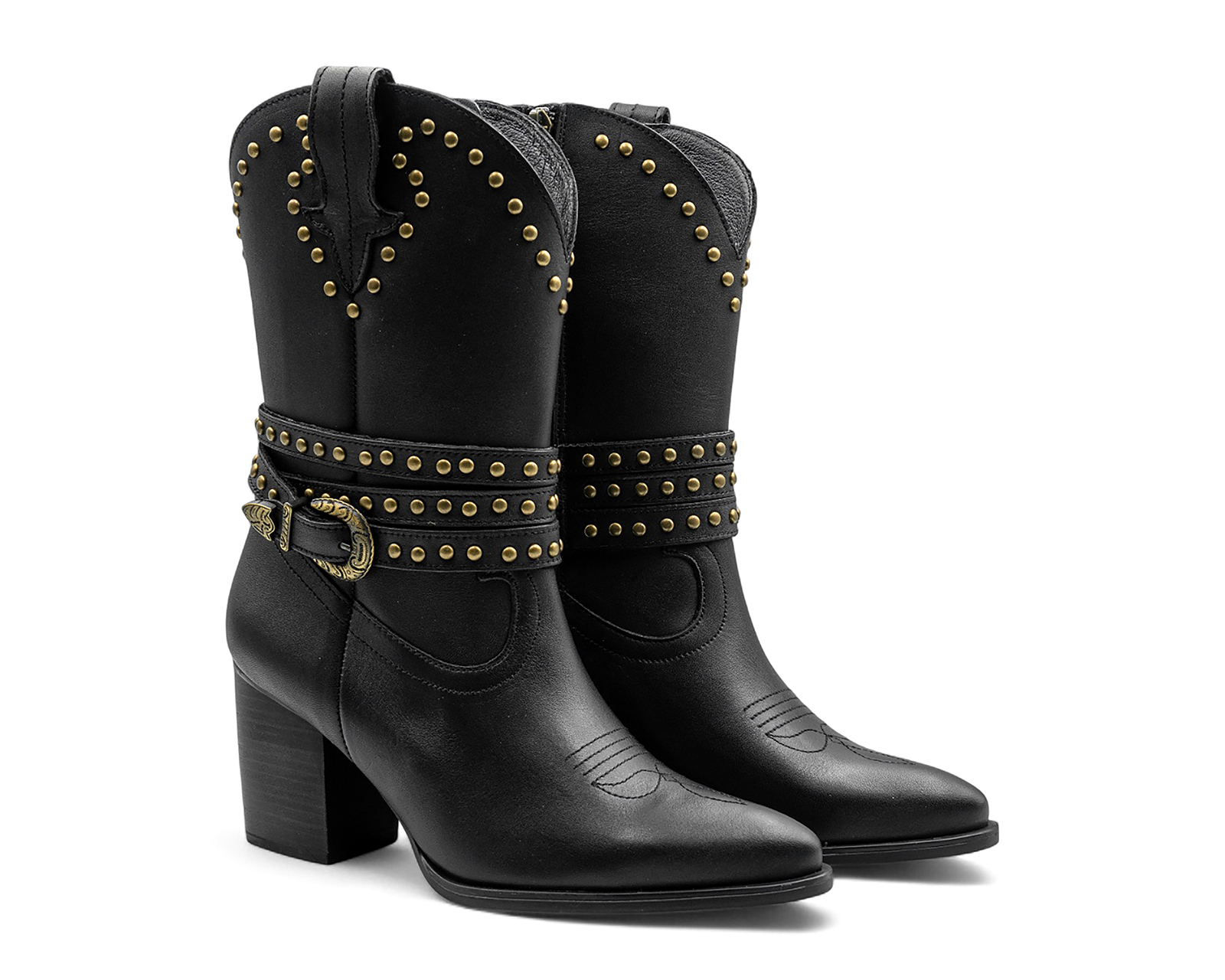 Botas Vaqueras Lyard Colman de Piel para Mujer