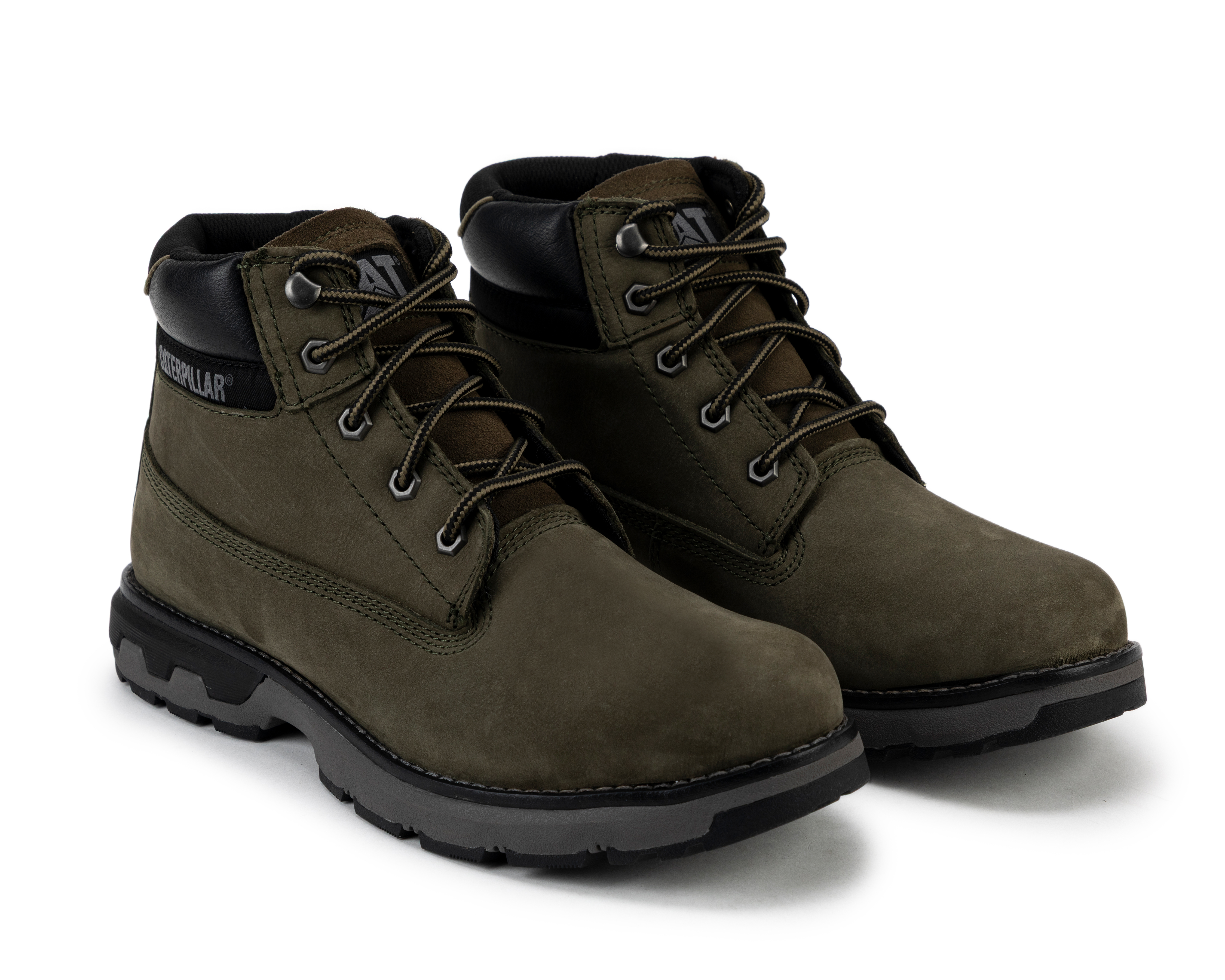 Foto 1 | Foto 1 | Botas Casuales CAT Parsue Dark Olive de Piel para Hombre
