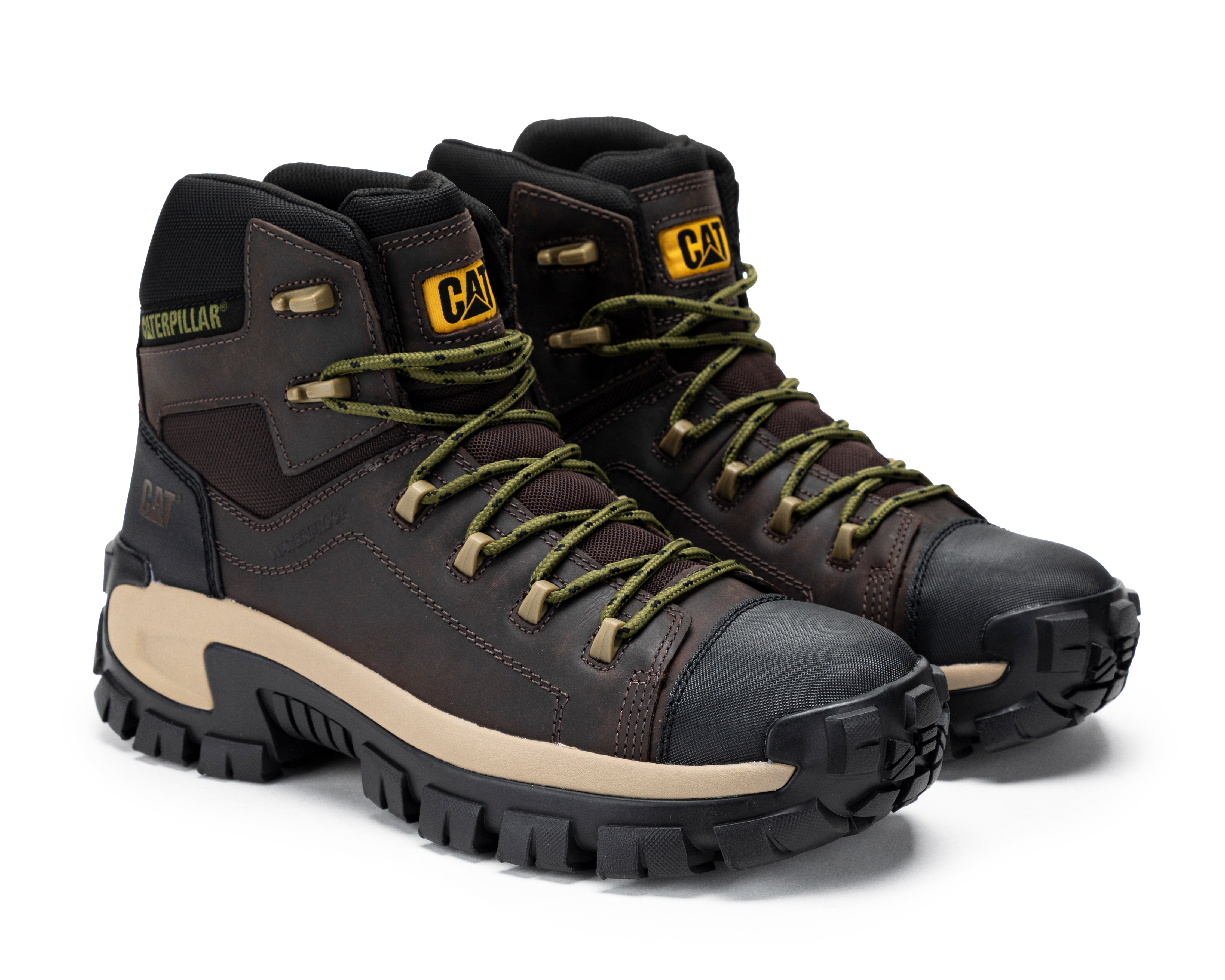 Botas de Trabajo CAT Invader Hiker WP CT de Piel para Hombre