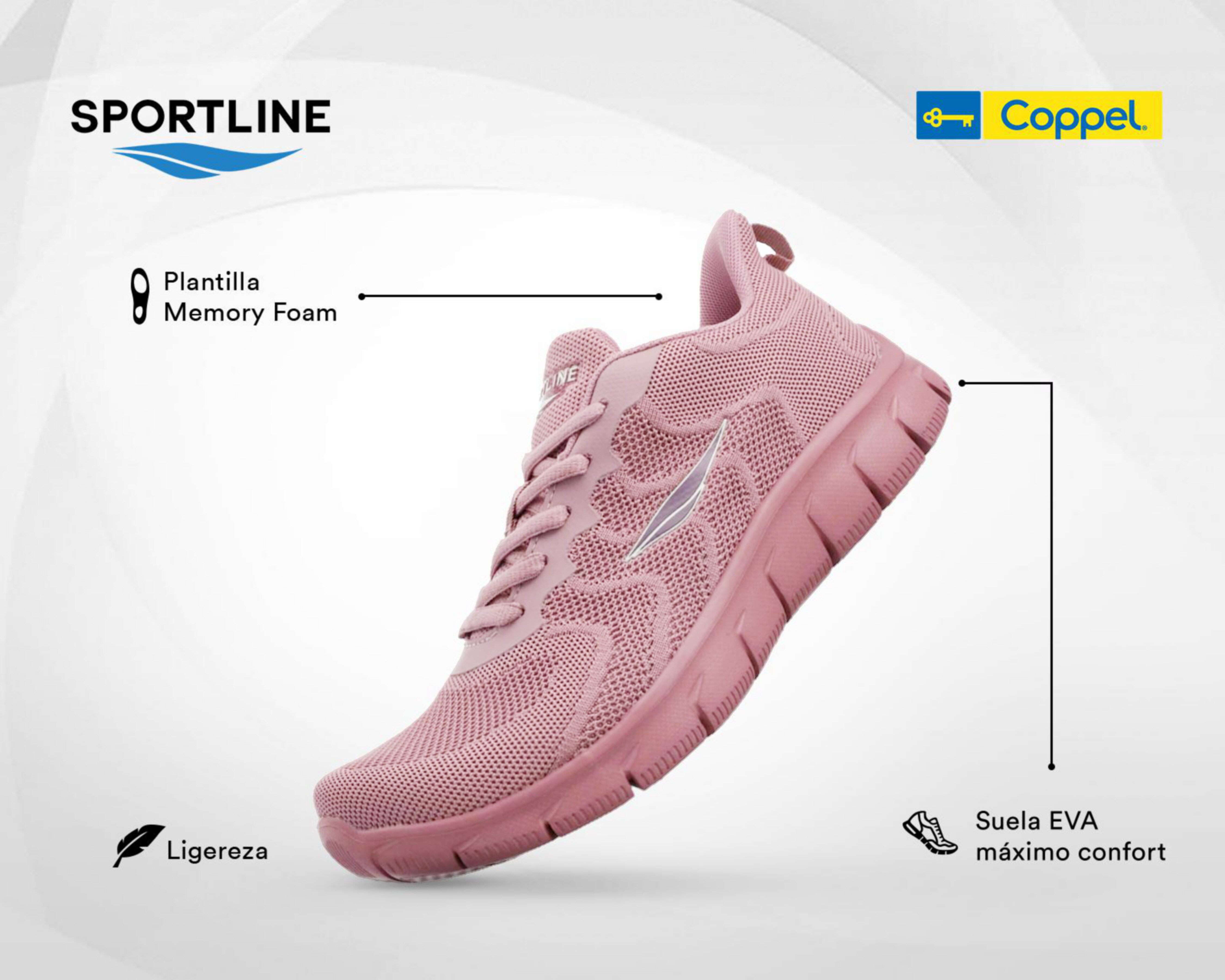 Foto 7 | Foto 7 | Tenis para Correr Sportline para Mujer