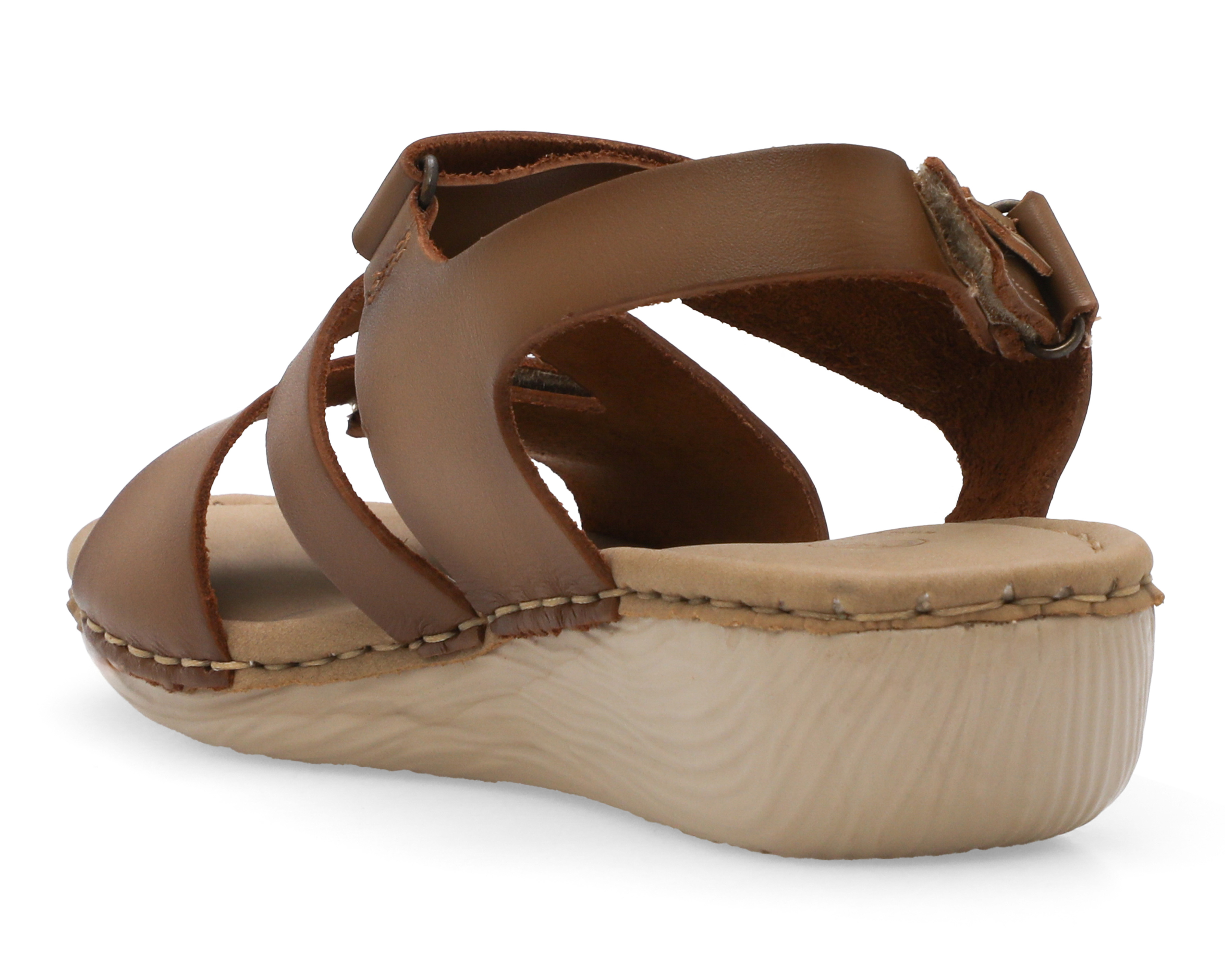 Foto 4 pulgar | Foto 3 | Sandalias Confort Lobo Solo de Piel para Mujer