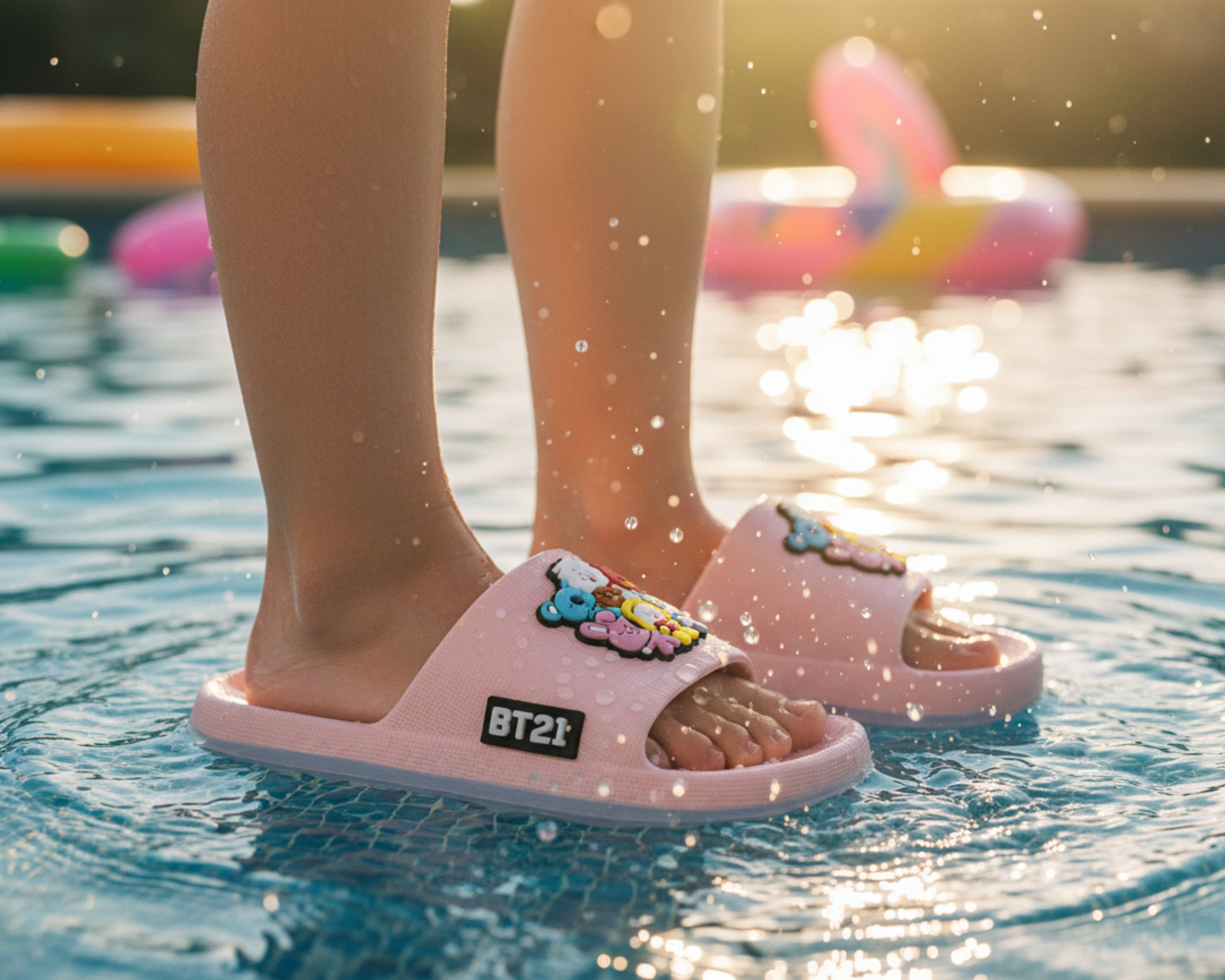 Foto 8 pulgar | Foto 7 | Sandalias de Playa BT21 para Niña