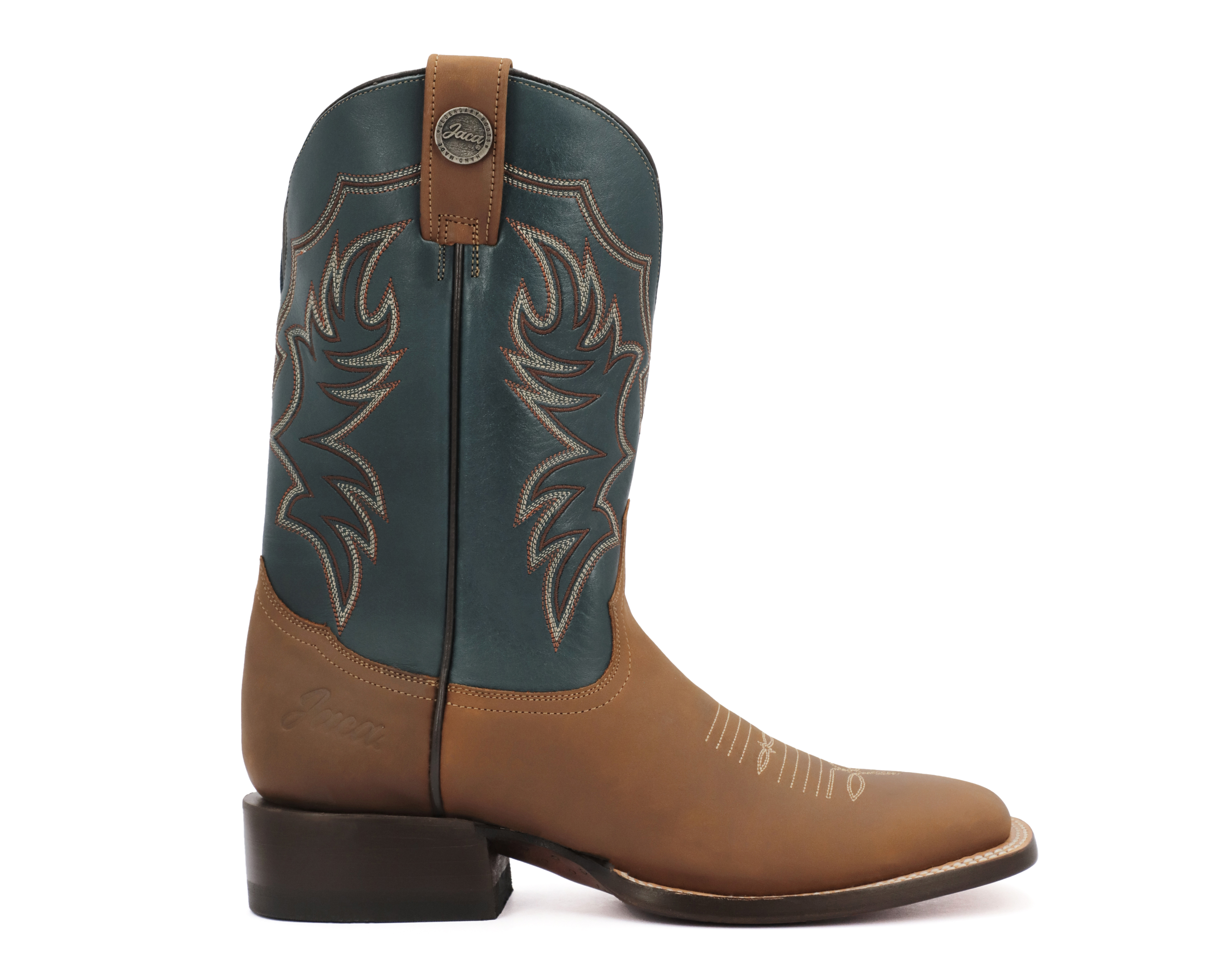 Foto 2 | Foto 2 | Botas Vaqueras Jaca Caleb Cielo Verde de Piel para Hombre