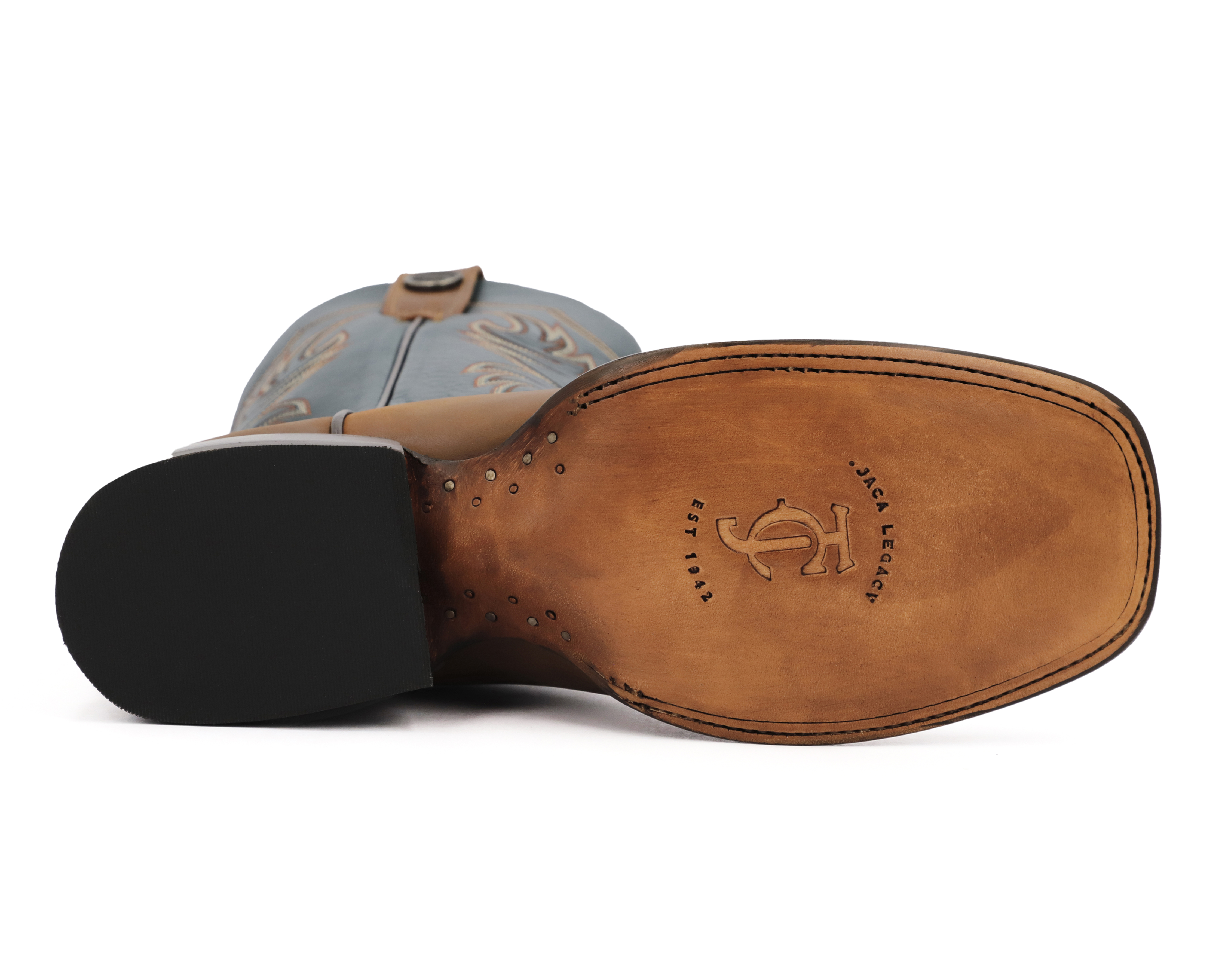 Foto 4 | Foto 4 | Botas Vaqueras Jaca Caleb Cielo Verde de Piel para Hombre